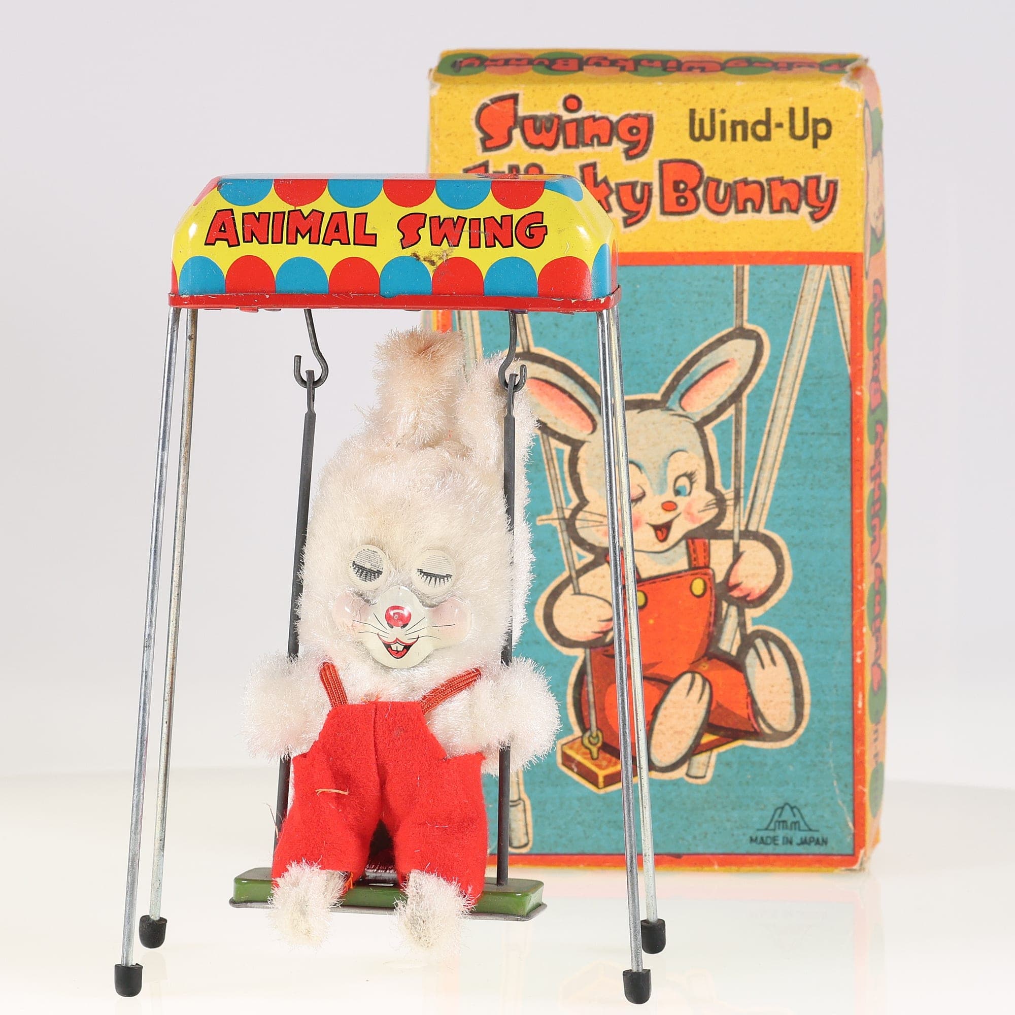 Fuji Press Kogyo SWING Winky Bunny lapin mécanique fonctionnelle boite Japan 60