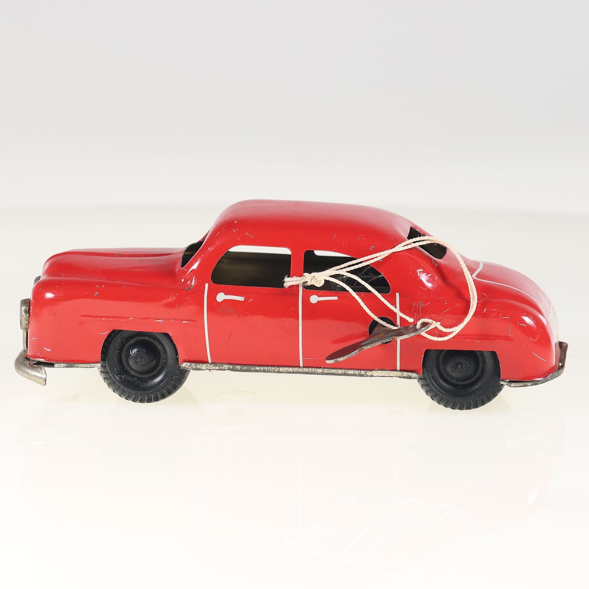 Memo ref 206-MM-75berline mécanique en tôle  14 cm Rouge sans boîte — miniature 2