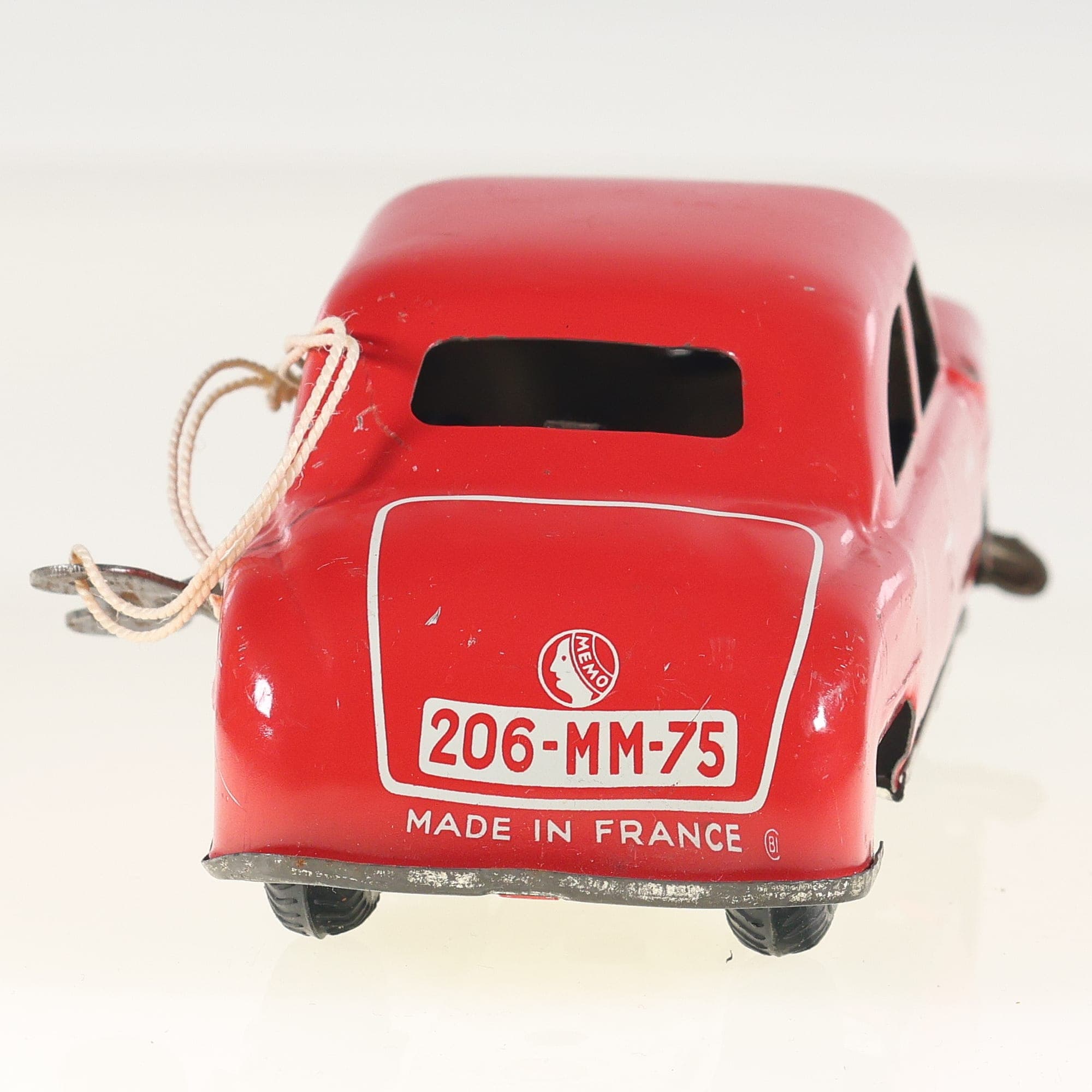Memo ref 206-MM-75berline mécanique en tôle  14 cm Rouge sans boîte — miniature 4
