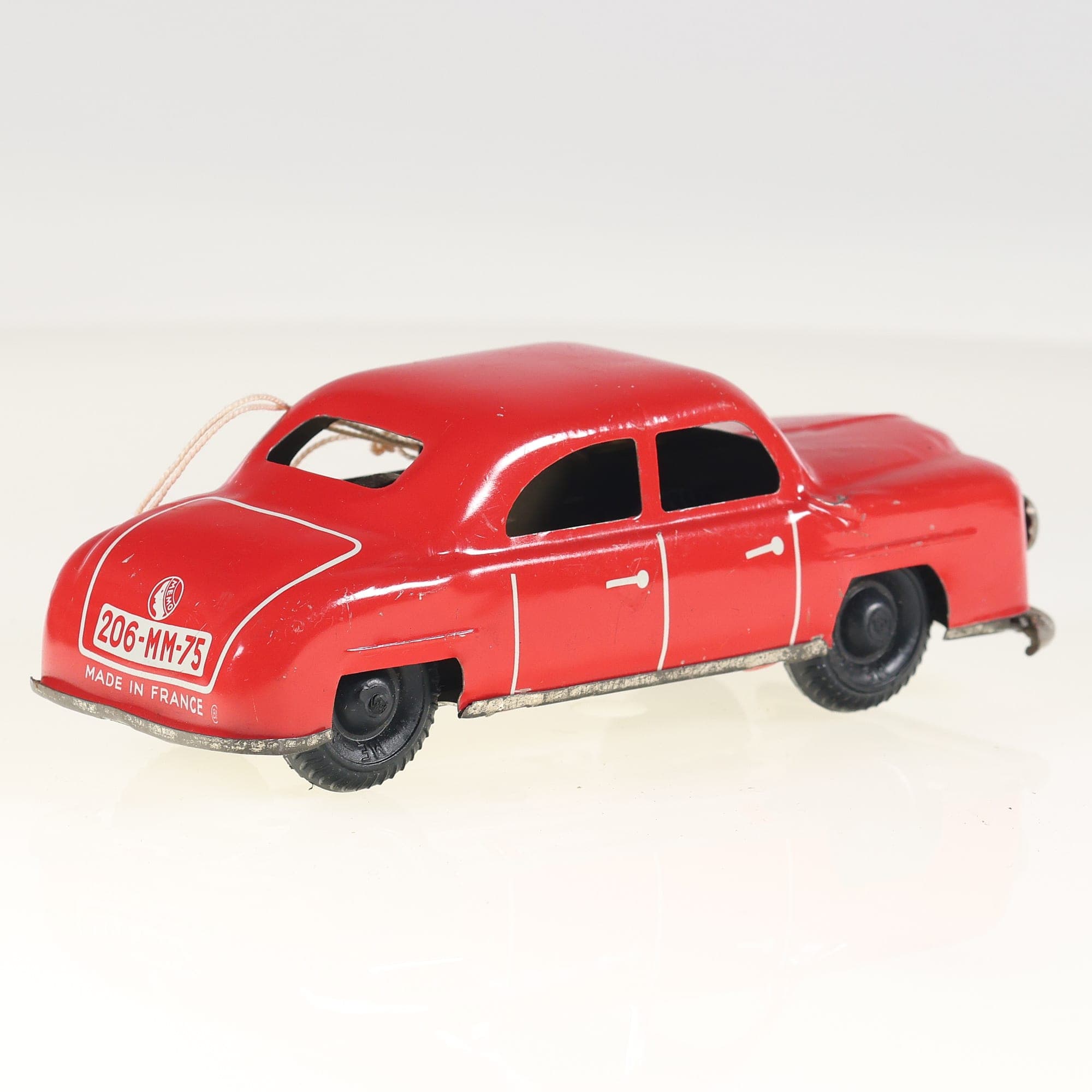 Memo ref 206-MM-75berline mécanique en tôle  14 cm Rouge sans boîte — miniature 5