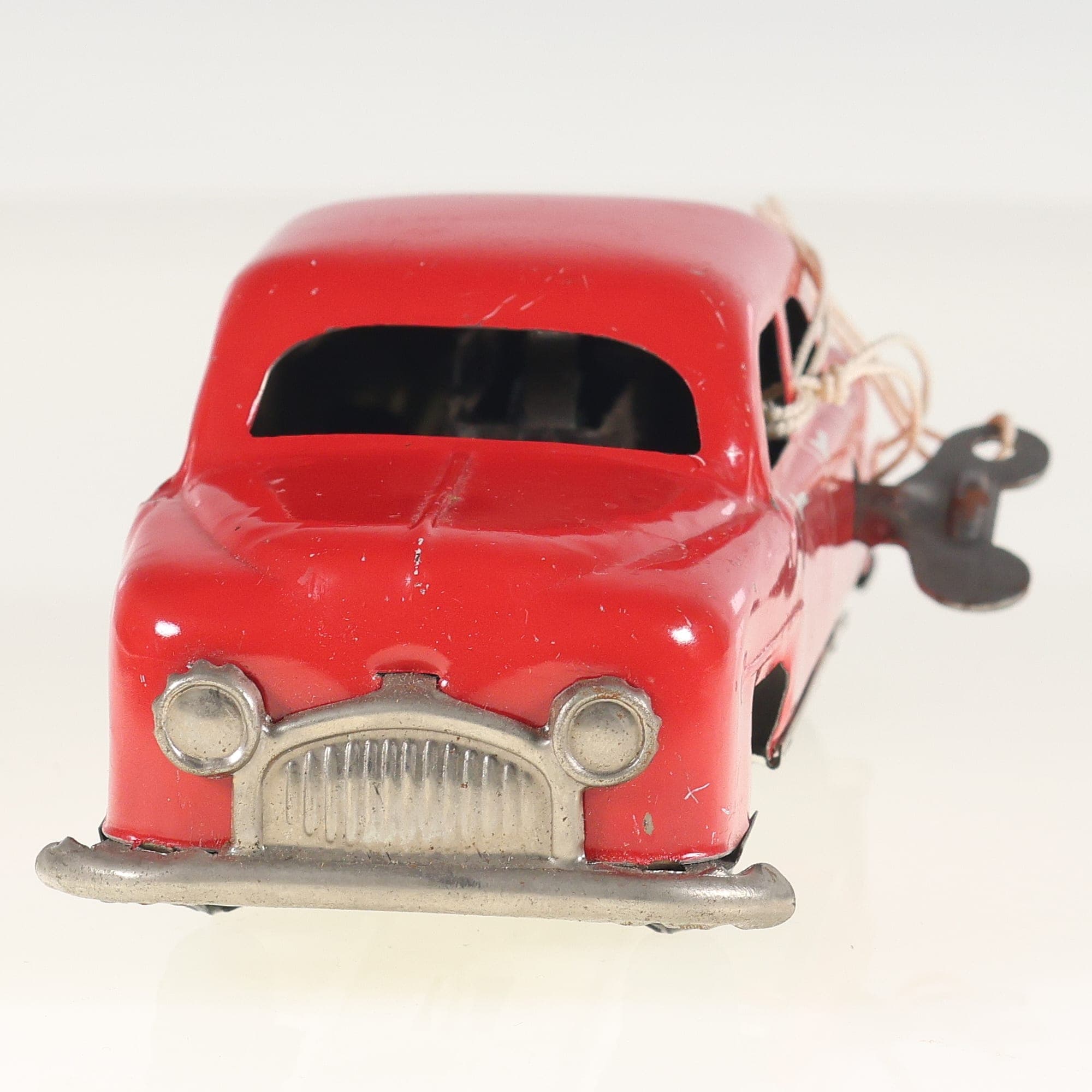 Memo ref 206-MM-75berline mécanique en tôle  14 cm Rouge sans boîte — miniature 8