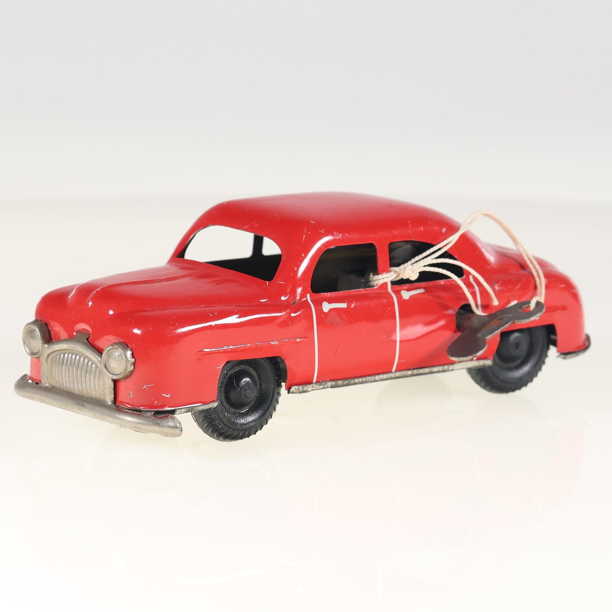 Memo ref 206-MM-75berline mécanique en tôle  14 cm Rouge sans boîte — miniature 9