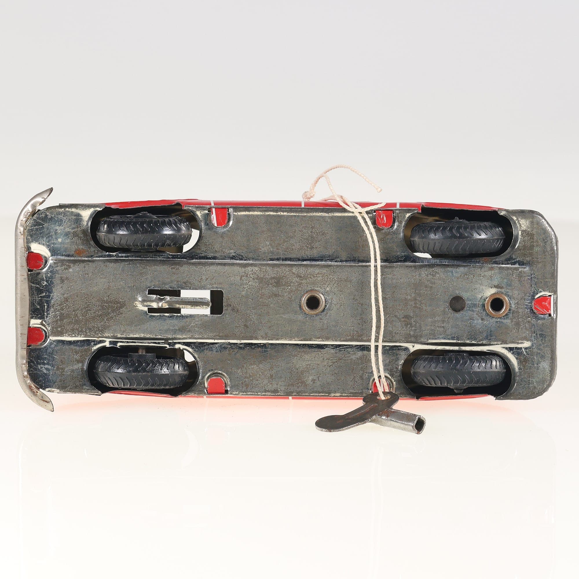 Memo ref 206-MM-75berline mécanique en tôle  14 cm Rouge sans boîte — miniature 10