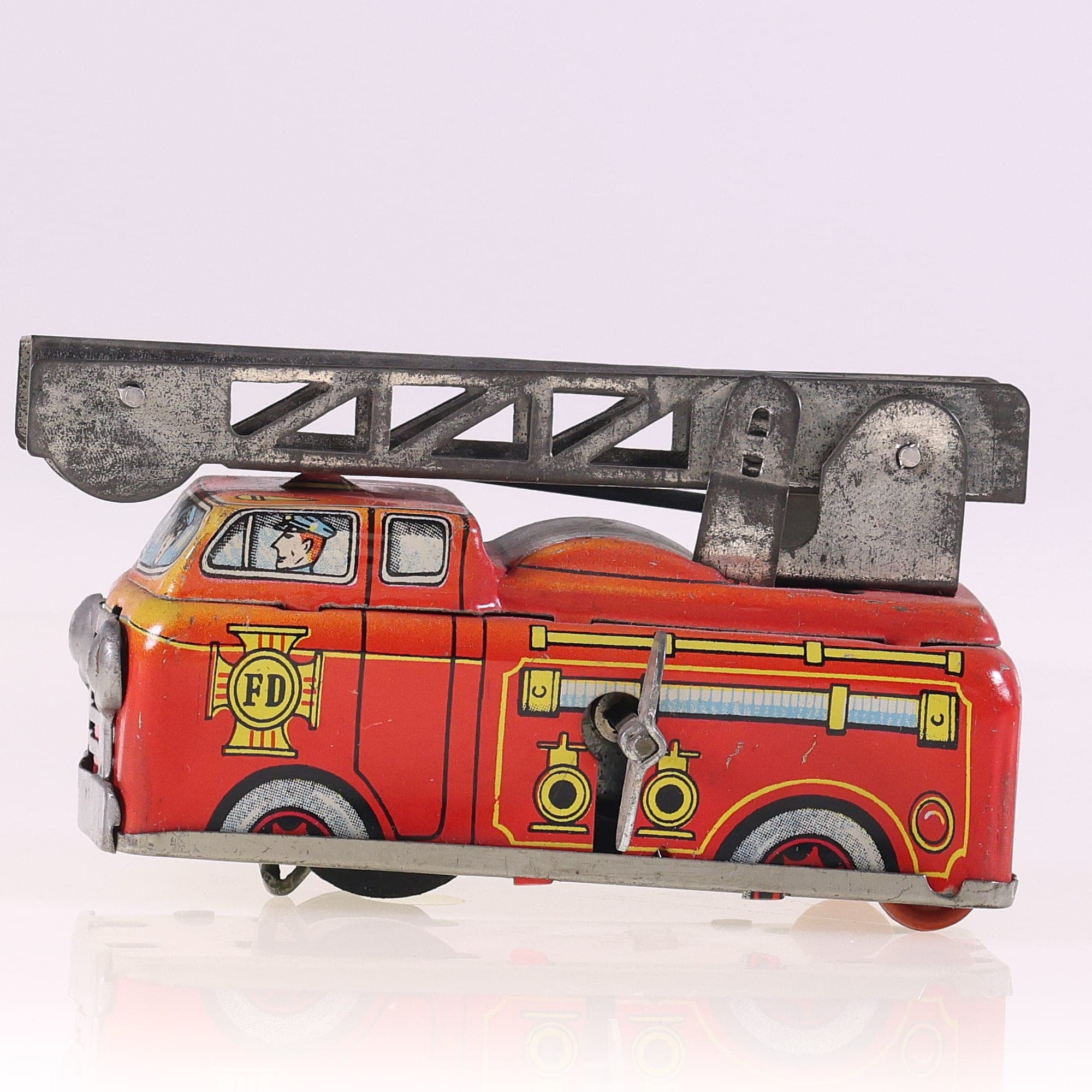 Yone camion pompier FD Camion de pompiers à échelle mécanique 9,5 cm Rouge — miniature 2