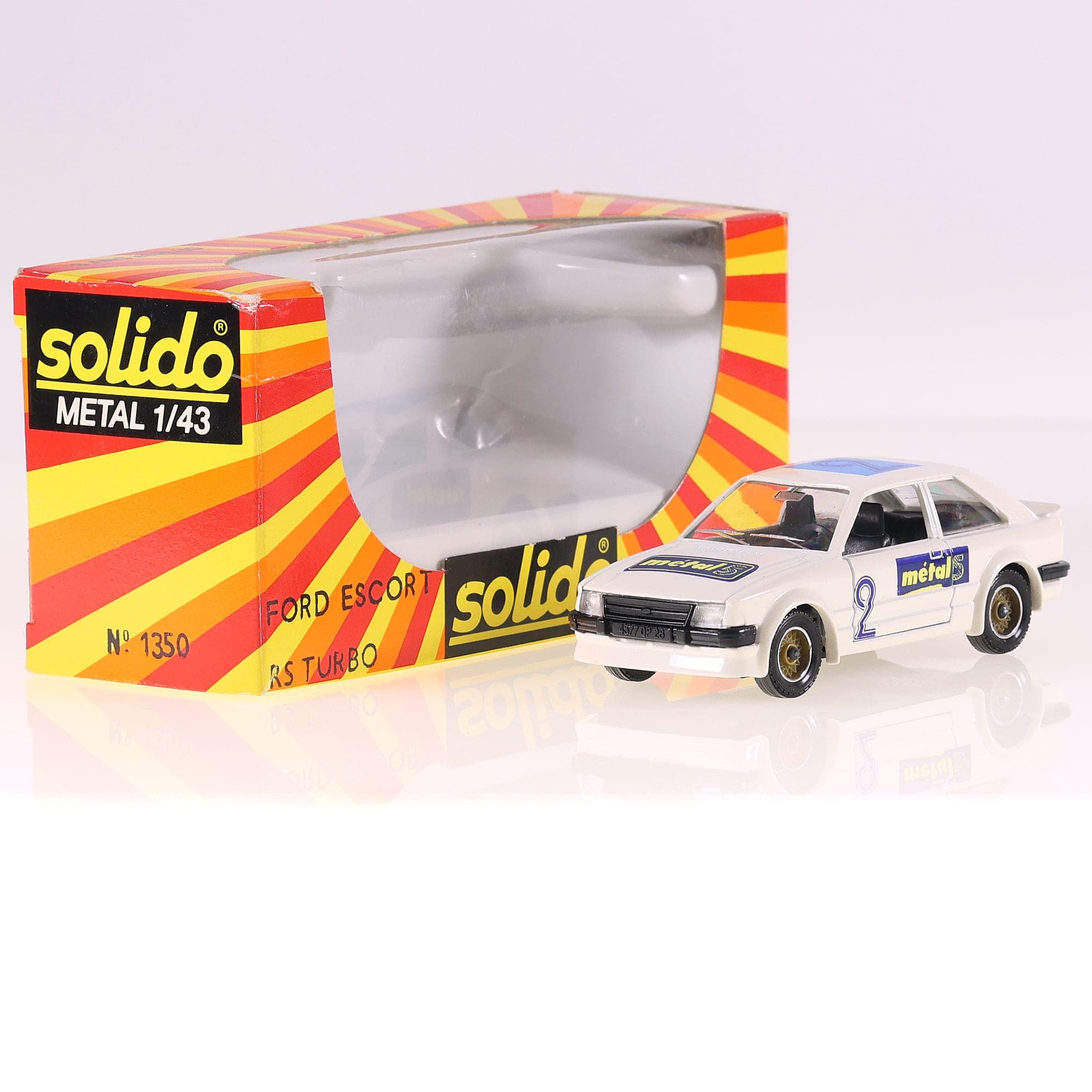 Solido n°1350 Ford Escort RS Turbo #2 1/43 Blanc avec boîte — photo 1