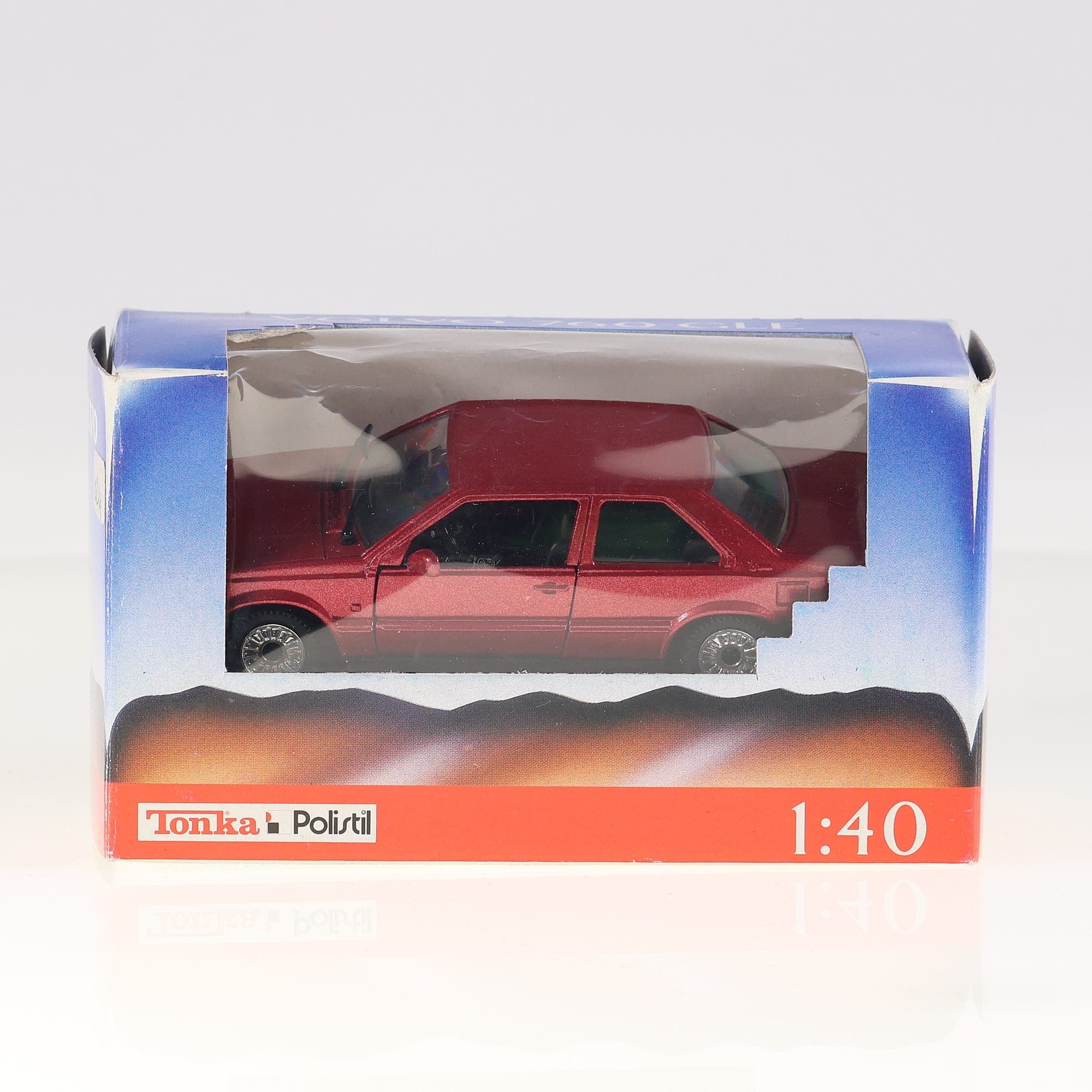 Tonka Polistil  Volvo 760 GLE 1/43 Rouge métallisé Grade B neuf avec boîte — miniature 3