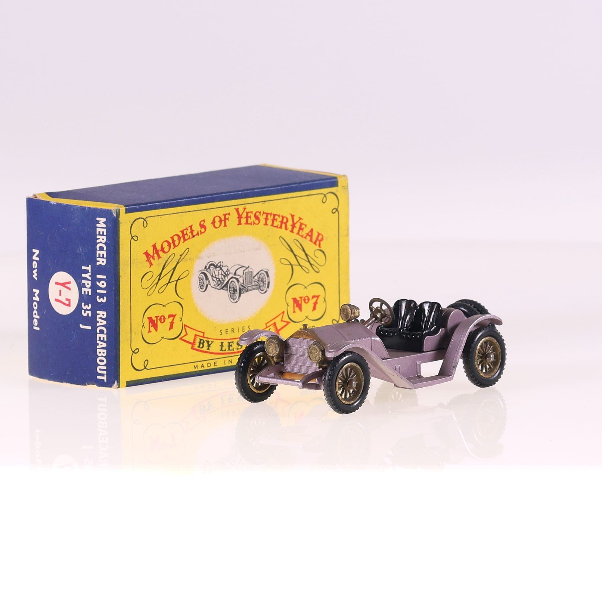 Matchbox Y-7 Mercer 1913 Raceabout Typer 35J 1/43 Parme avec boîte