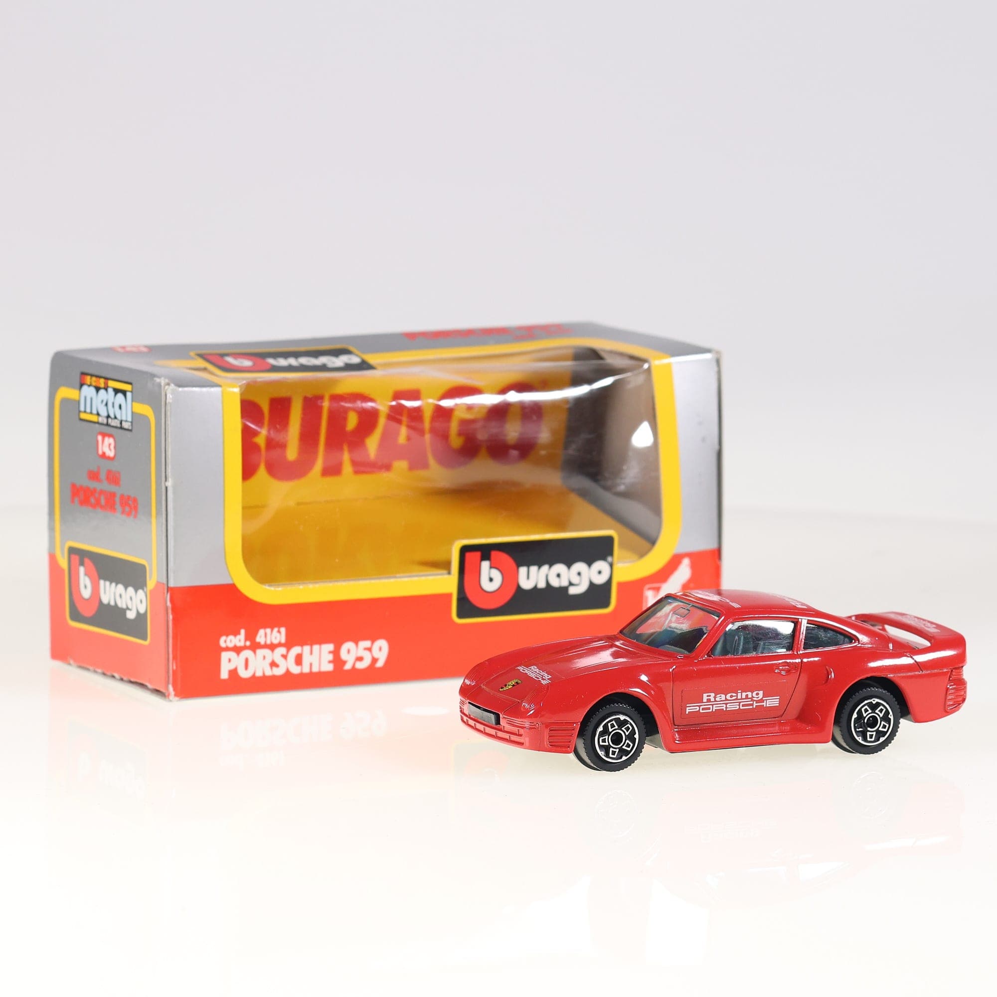 Burago 4161 Porsche Porsche 959 1/43 Rouge avec boîte
