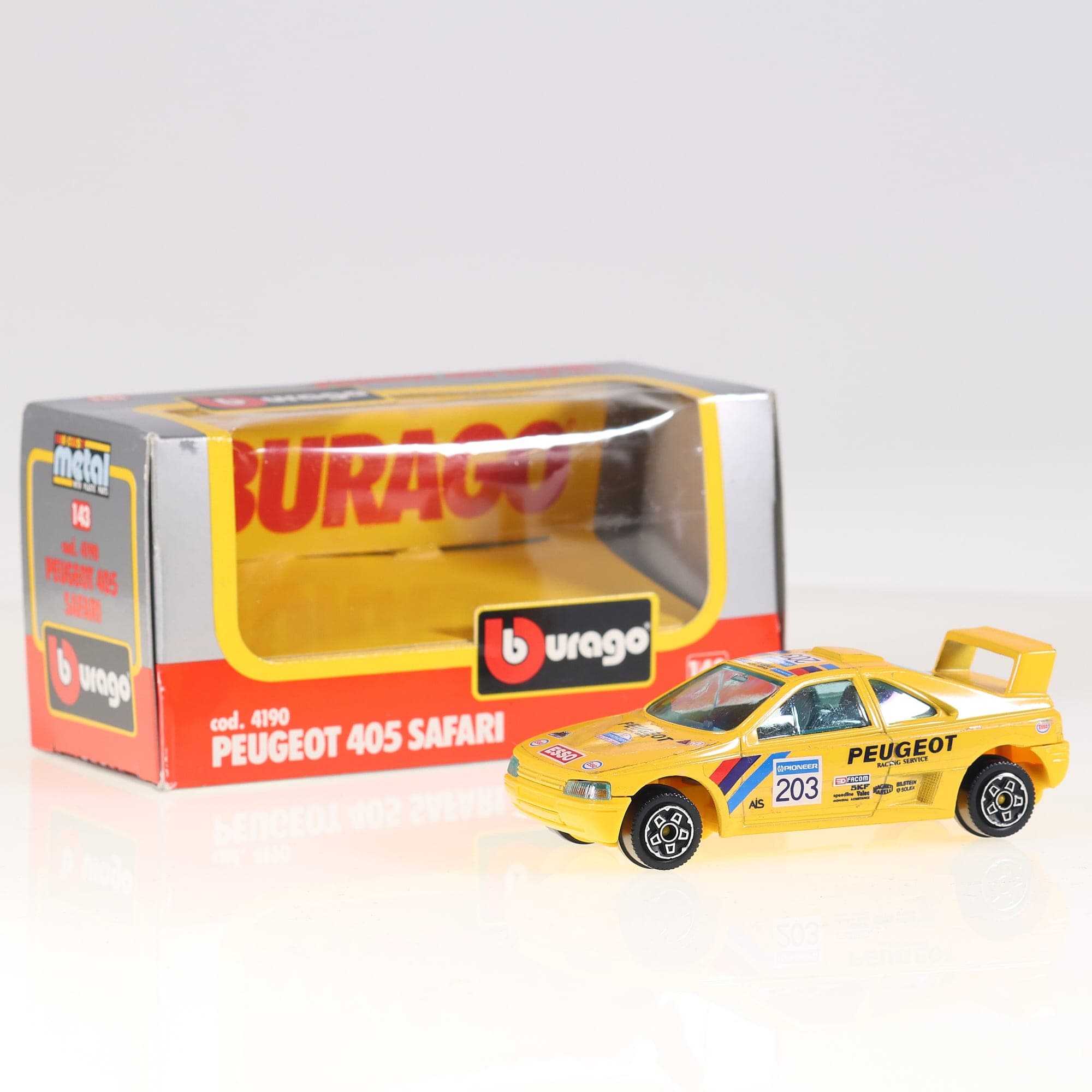 Bburago 4190 Peugeot 405 Safari 1/43 Jaune avec boîte