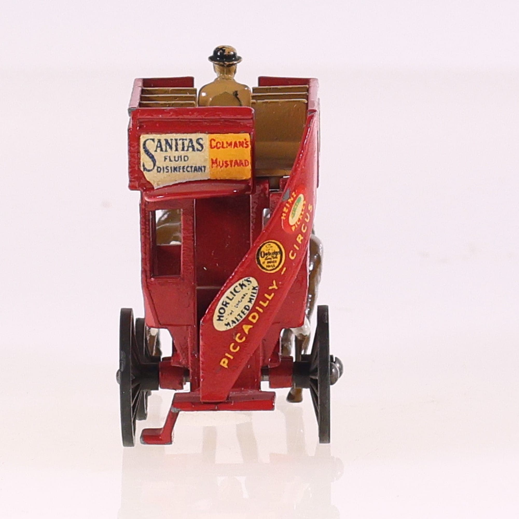 Lesney 12 Horse bus Omnibus Lipton's Tea 1/100 Rouge avec boîte — miniature 7