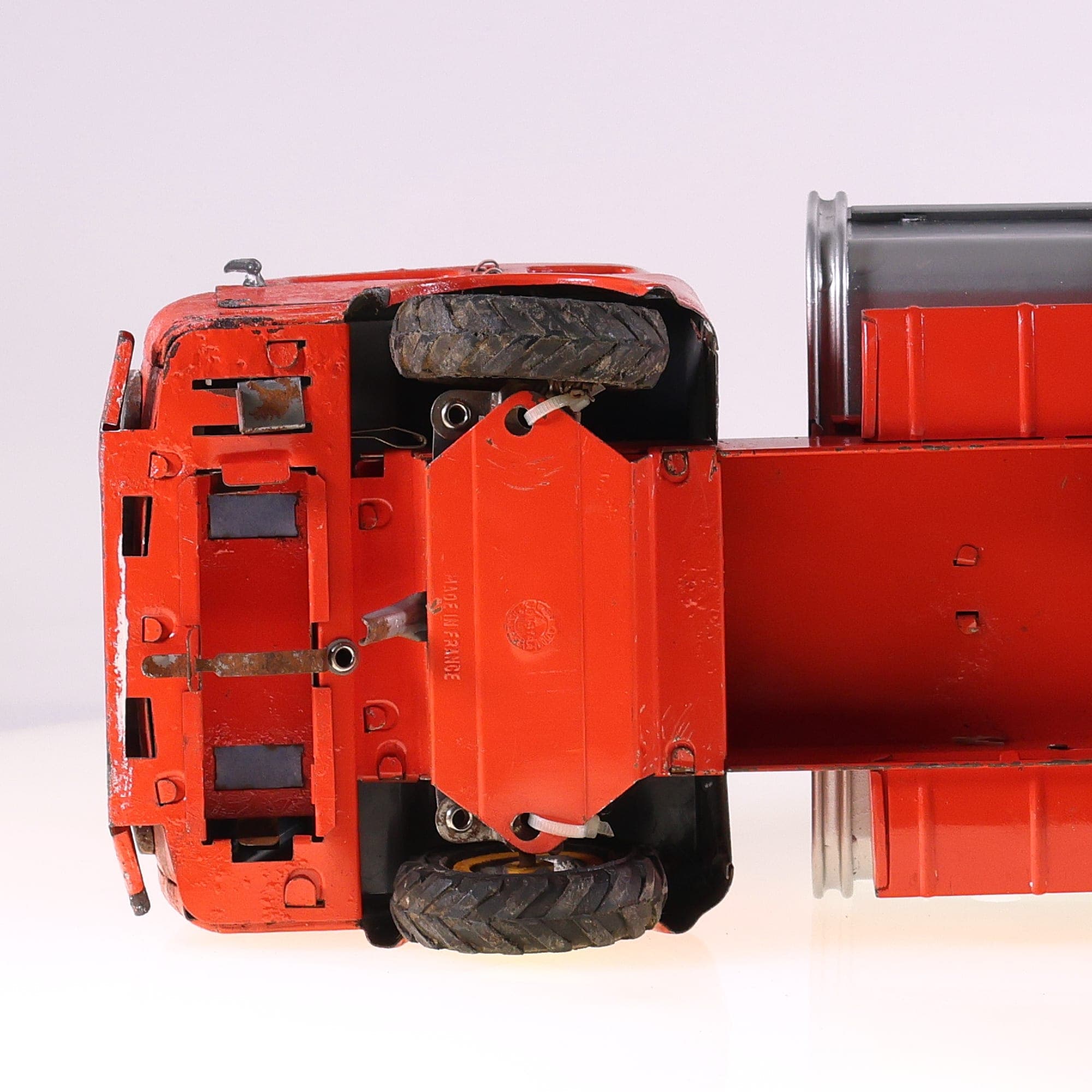 Joustra 456 Simca Cargo camion benne tip lorry 1958 42 cm Orange Grade B sans bo — miniature 11