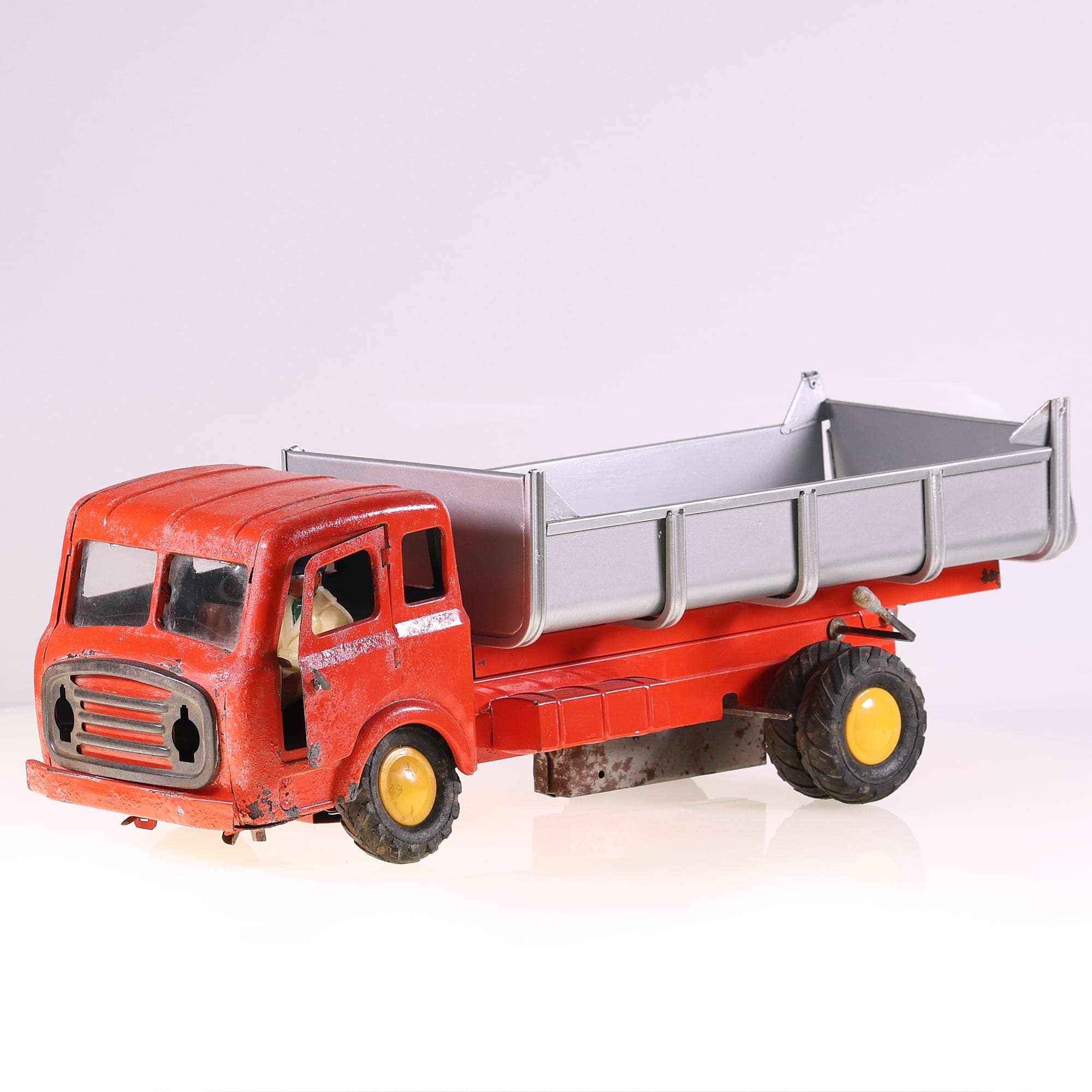 Joustra 456 Simca Cargo camion benne tip lorry 1958 42 cm Orange Grade B sans bo — miniature 9