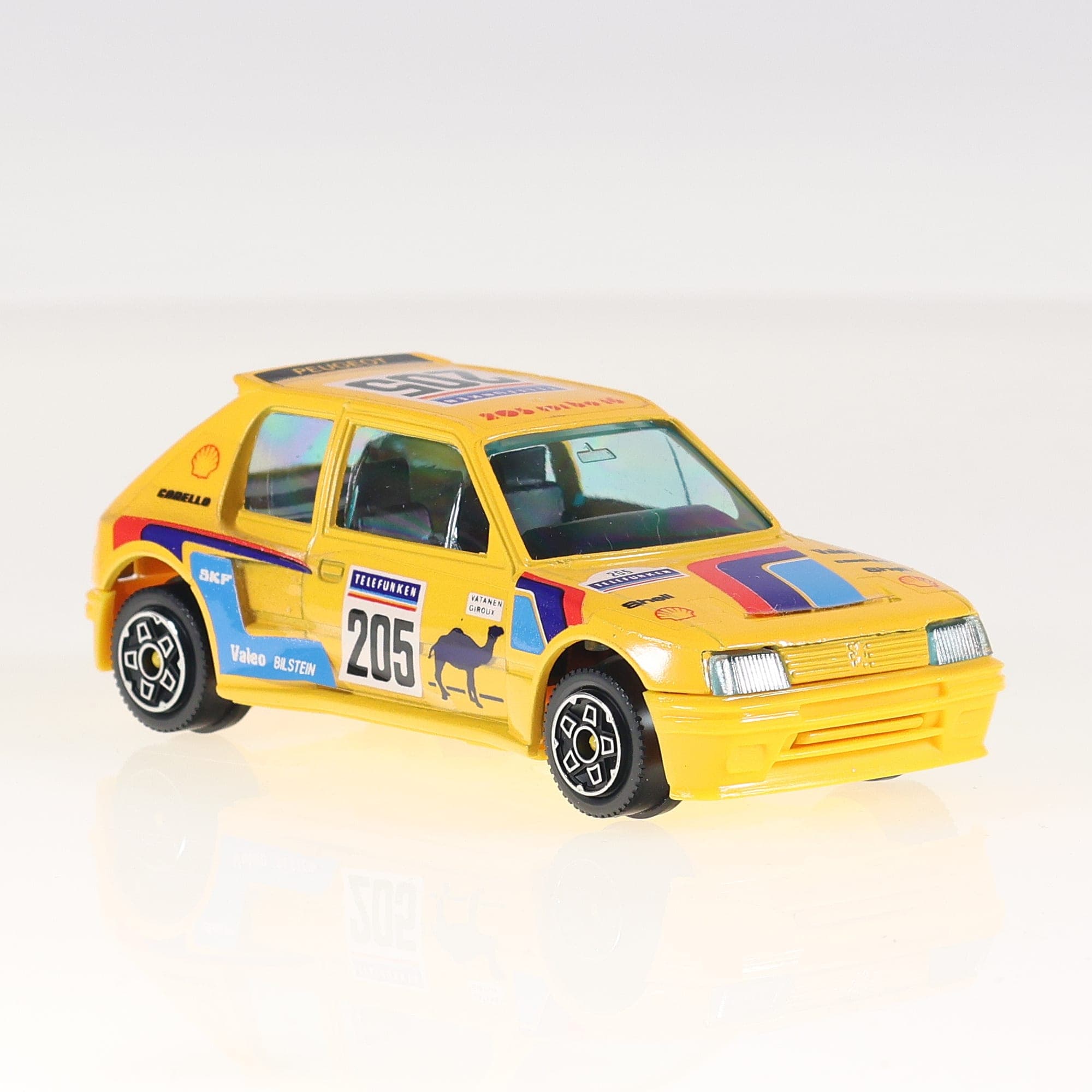 Burago Peugeot 205 turbo #205 1/43 Jaune avec pas la bonne boîte — miniature 7