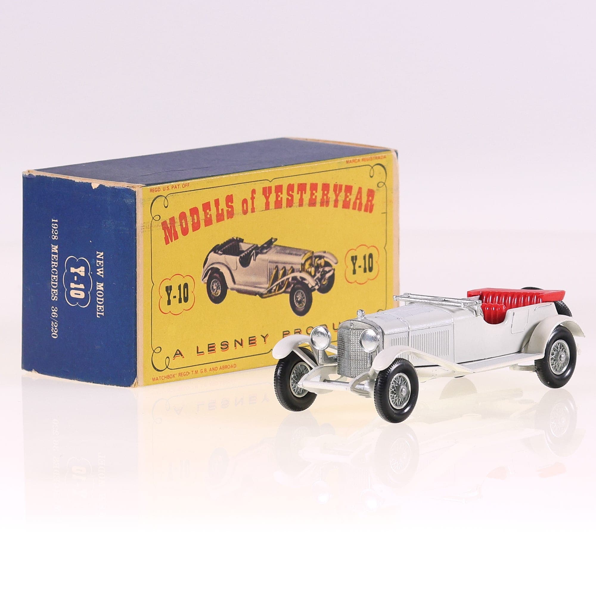 Matchbox Y-10 Mercedes Benz 1928 36/220 1928 1/52 Blanc avec boîte
