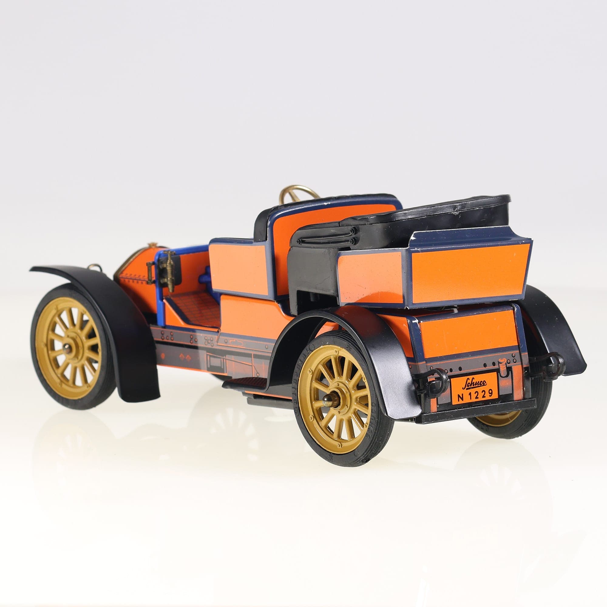 Schuco 1239 Mercedes Simplex anno 1902 1/24 Orange avec boîte — miniature 8