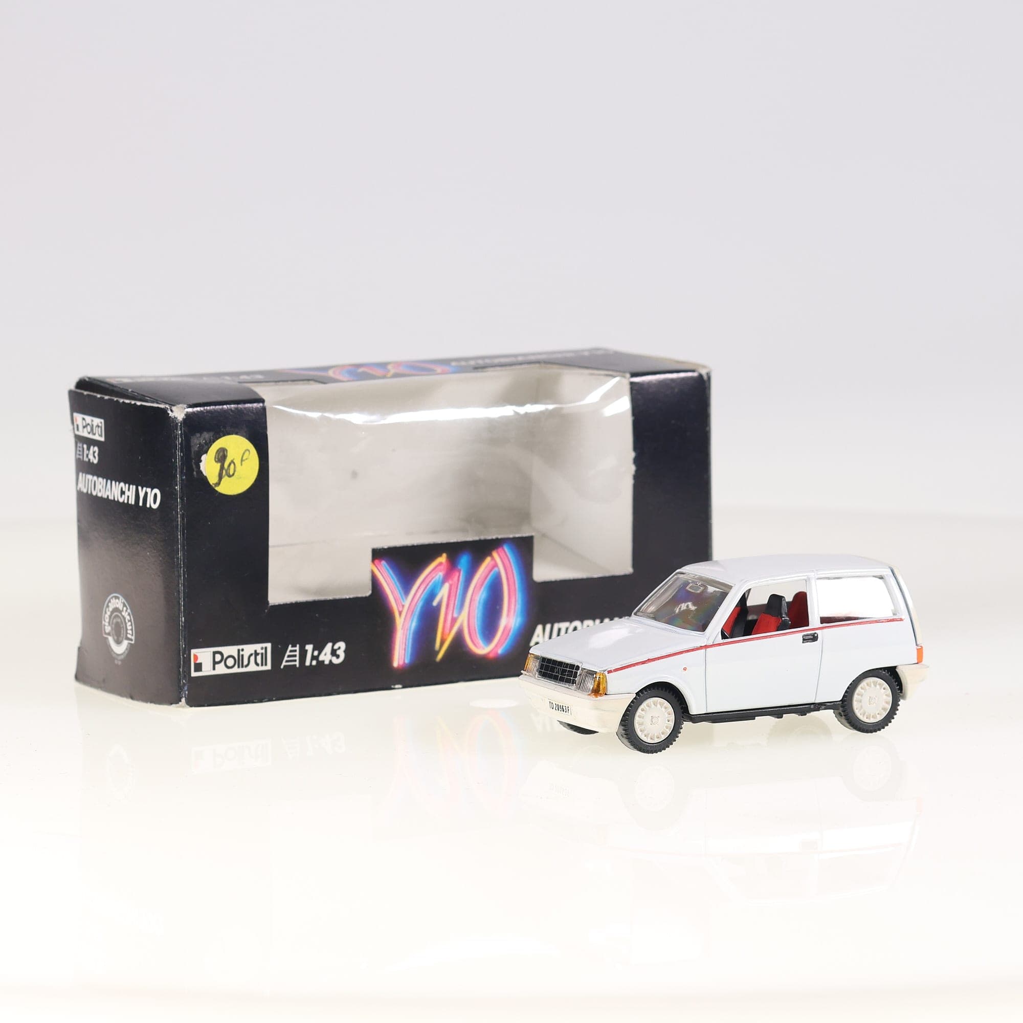 Polistil Y10 Autobianchi Y10 1/43 Blanc avec boîte