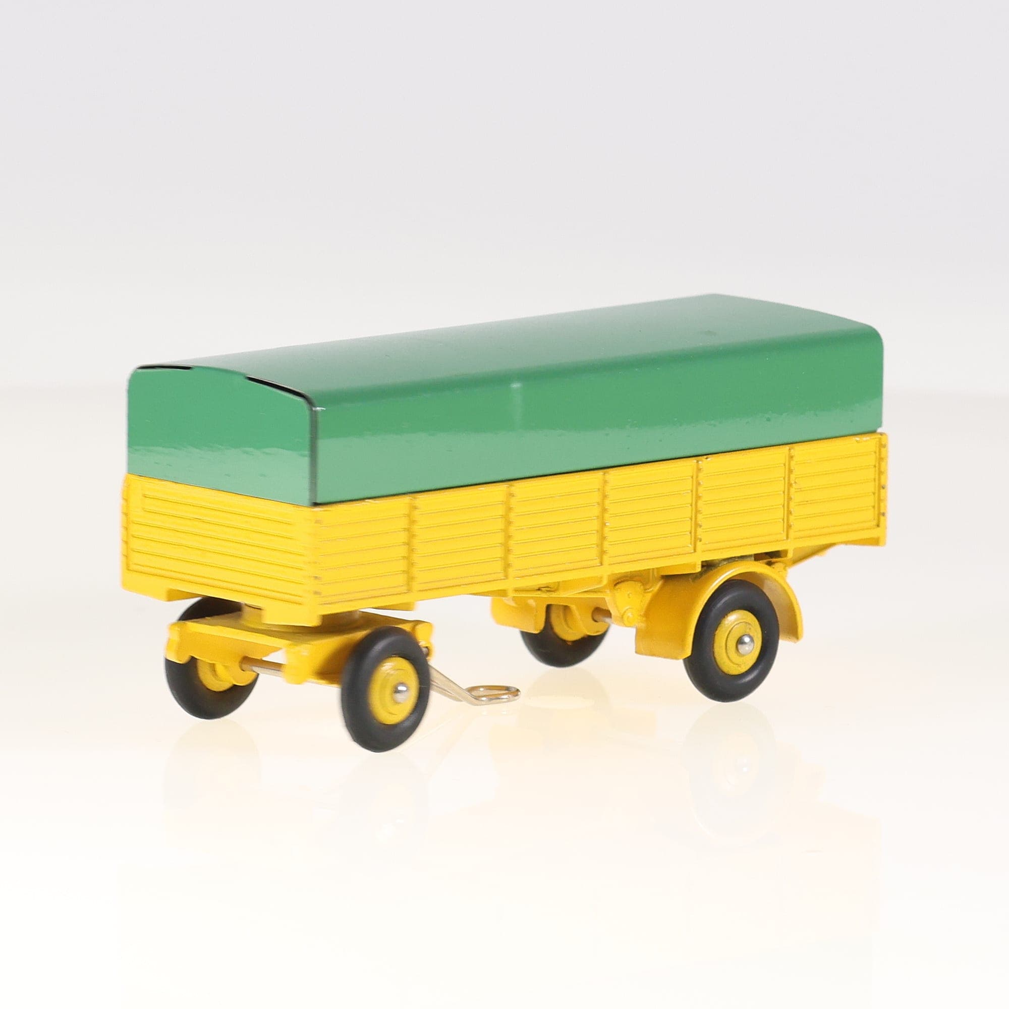 Dinky Toys 70 remorque Remorque bâchée  1/43 Jaune et vert avec boîte — miniature 9