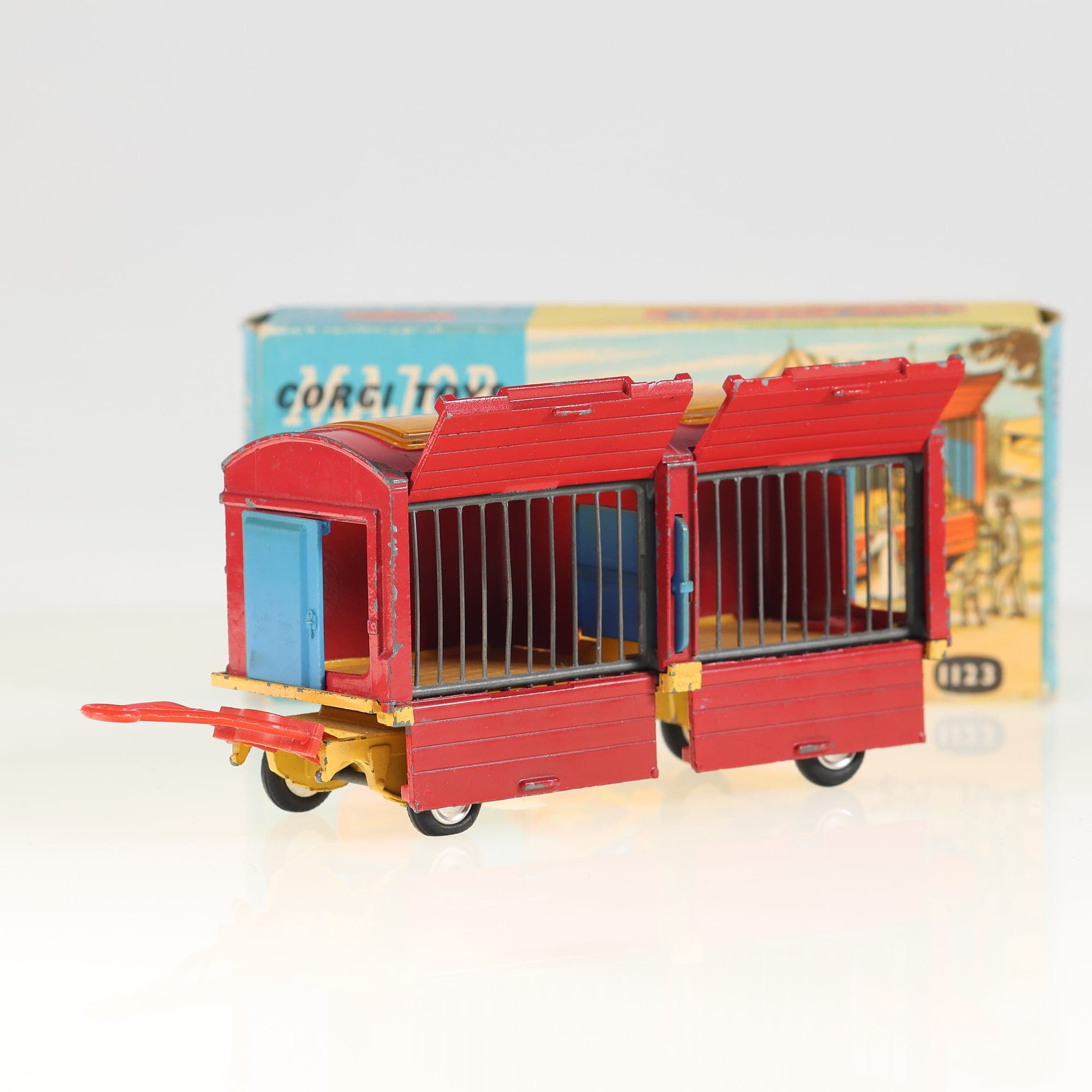 Corgi Toys 1123 Chipperfield's Circus Cage de fauves 1/43 Rouge état C en boite