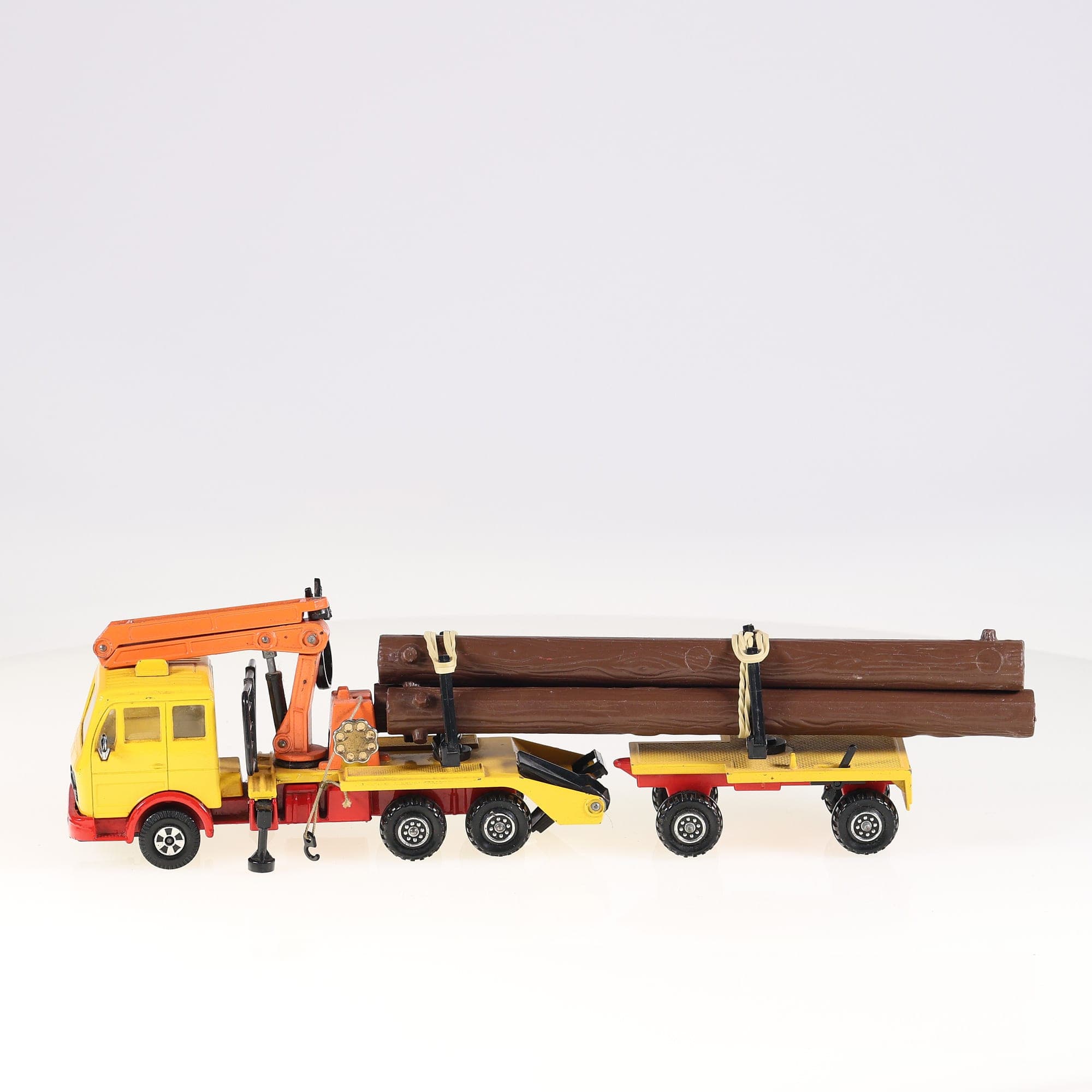 Matchbox Superkings K43-3 Mercedes-Benz Camion Grumier avec Remorque 1/43 Jaune