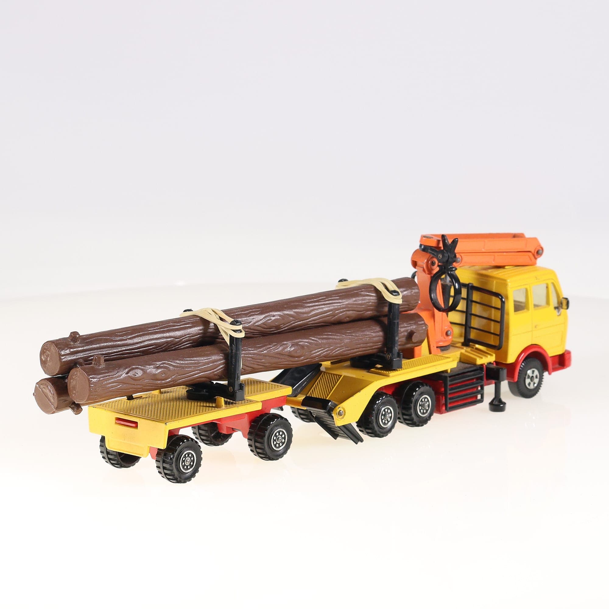 Matchbox Superkings K43-3 Mercedes-Benz Camion Grumier avec Remorque 1/43 Jaune — miniature 4