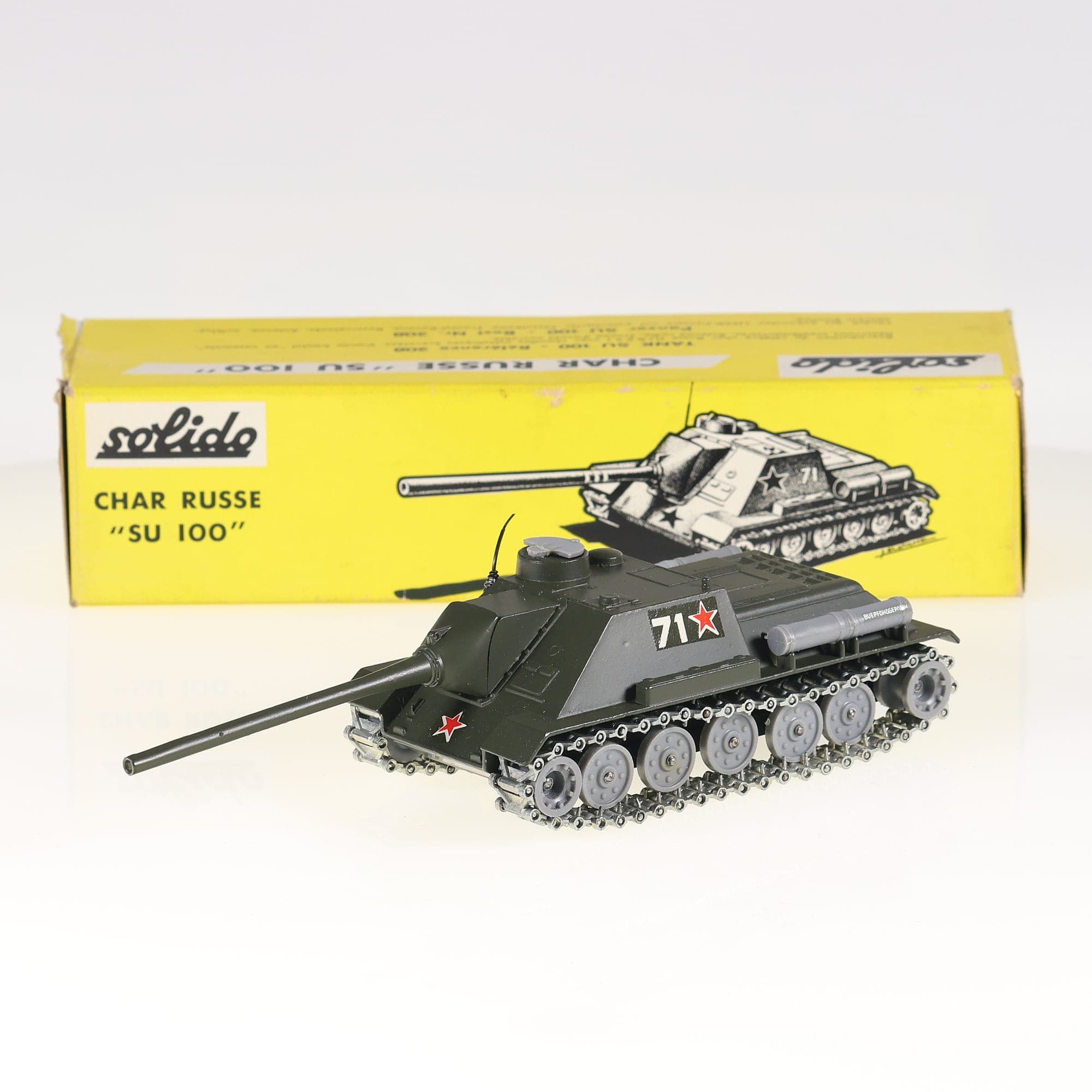 Solido 208 SU-100 Char Russe SU-100 1/50 Vert foncé avec boîte
