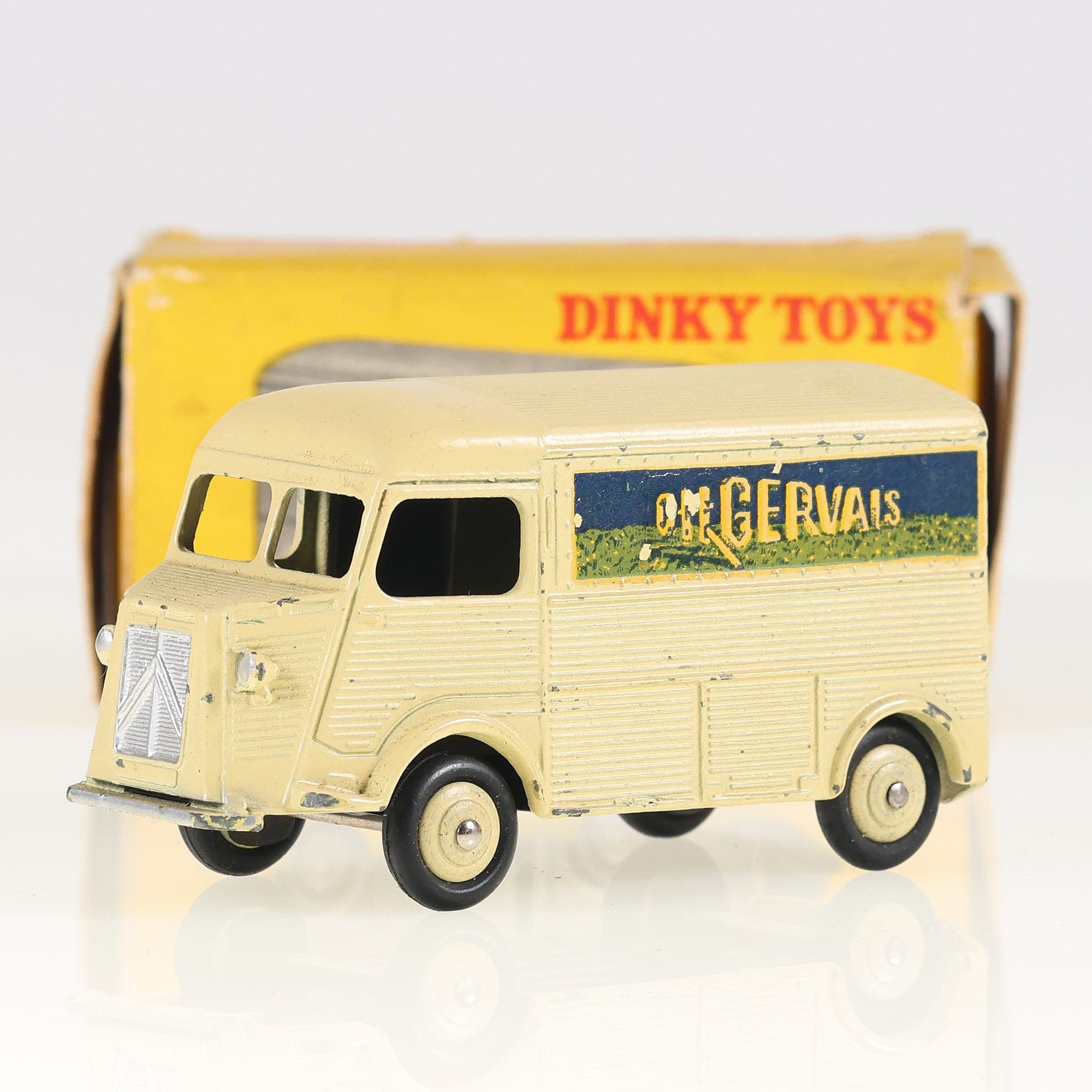 Dinky Toys 25CG Citroën Type H Fourgonnette Gervais 1/43 Jaune état B avec boîte