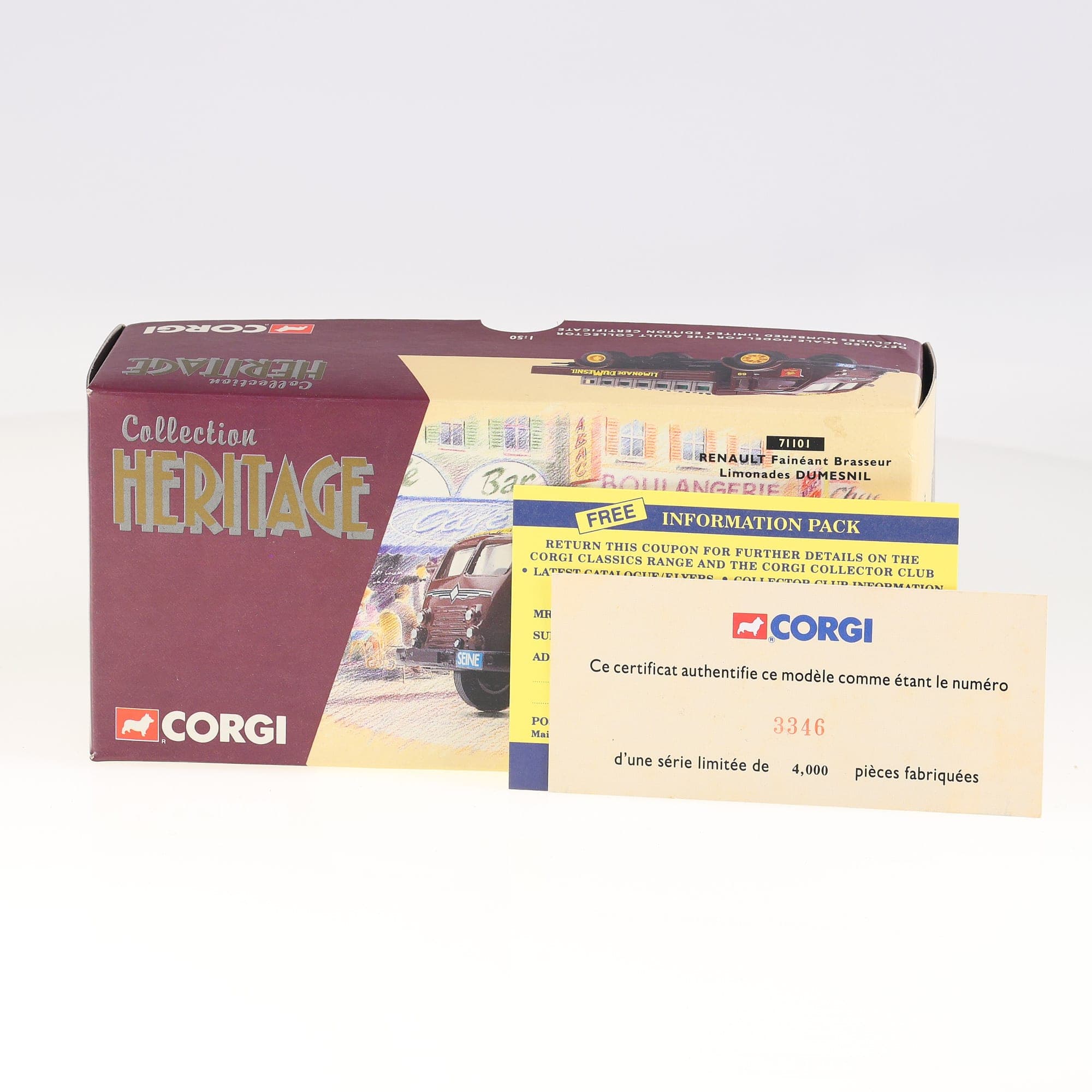 Corgi HERITAGE 71101 Renault Faineant Brasseur Limonades Dumesnil 1/50 — miniature 3