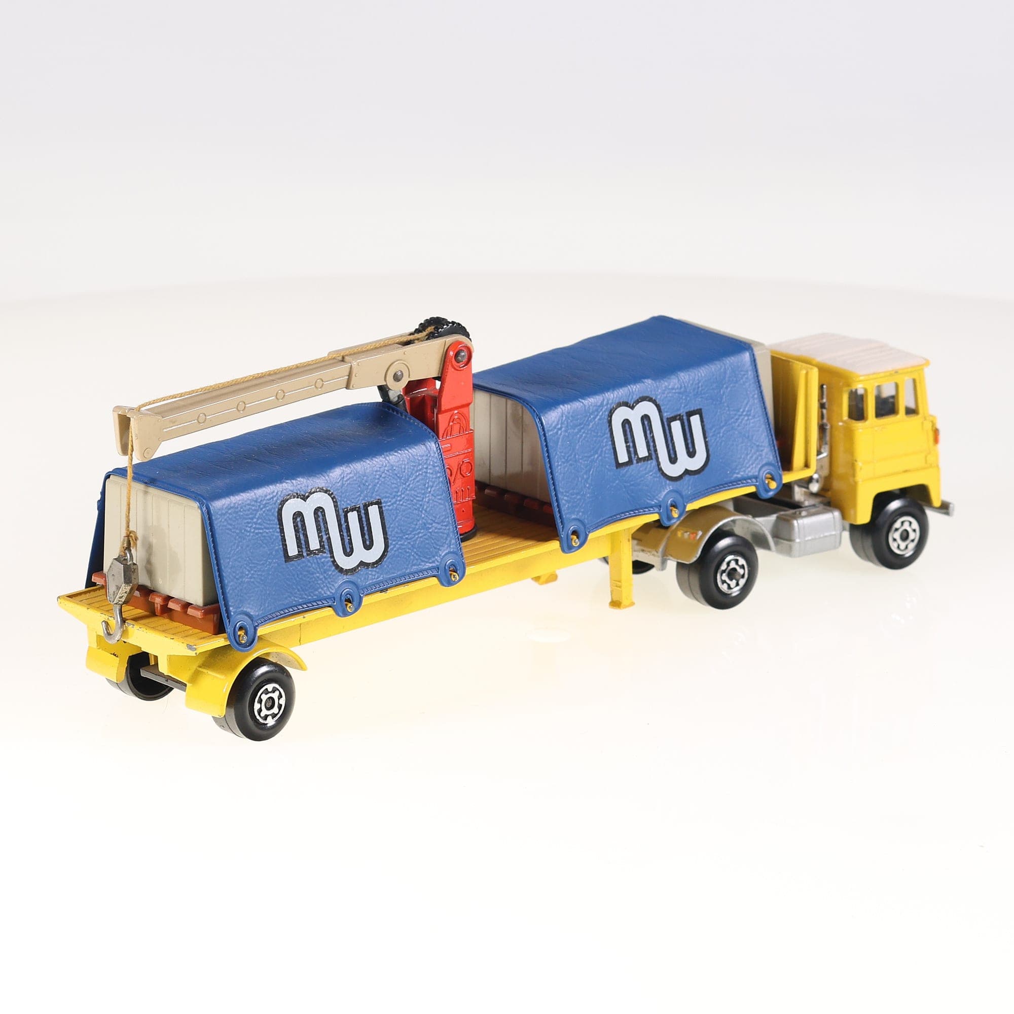 Scammel K-33 Matchbox Camion porte-containers MW avec grue 22,5 cm Jaune sans bo — miniature 4
