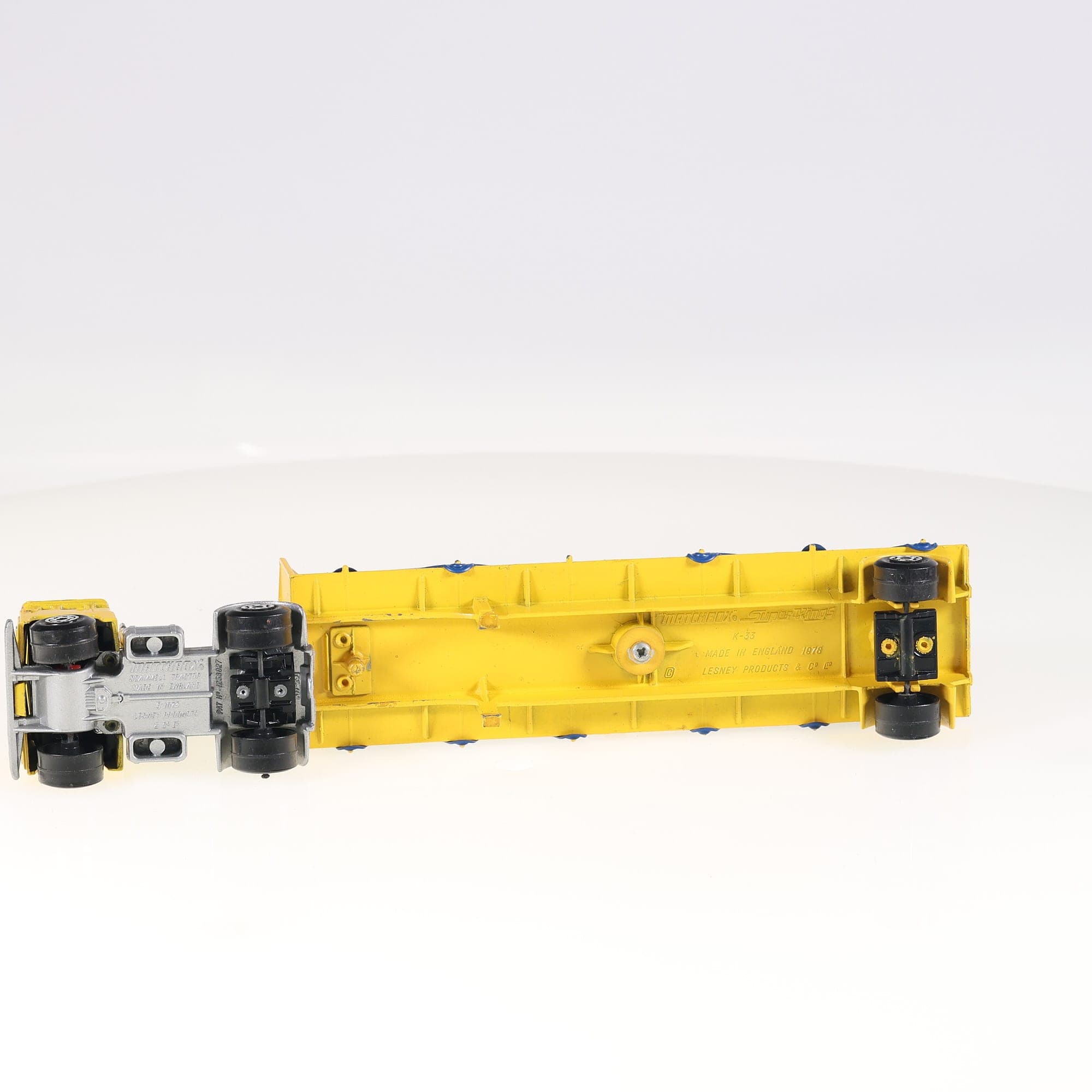 Scammel K-33 Matchbox Camion porte-containers MW avec grue 22,5 cm Jaune sans bo — miniature 9