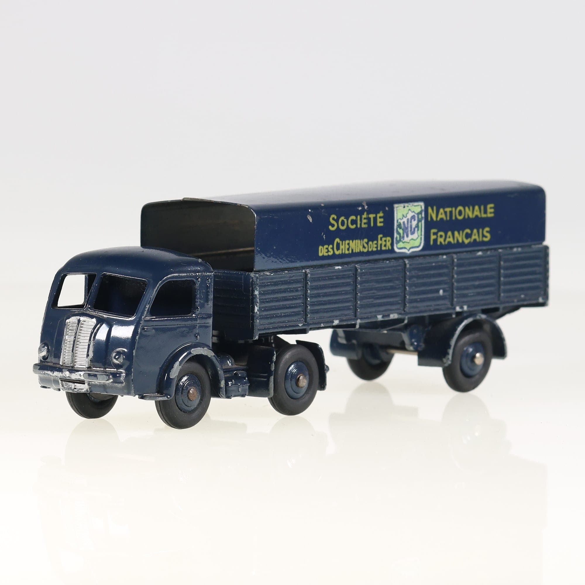 Dinky Toys 32AB Panhard Movic SNCF Semi-Remorque Bâchée 1/43 Bleu état C — miniature 8