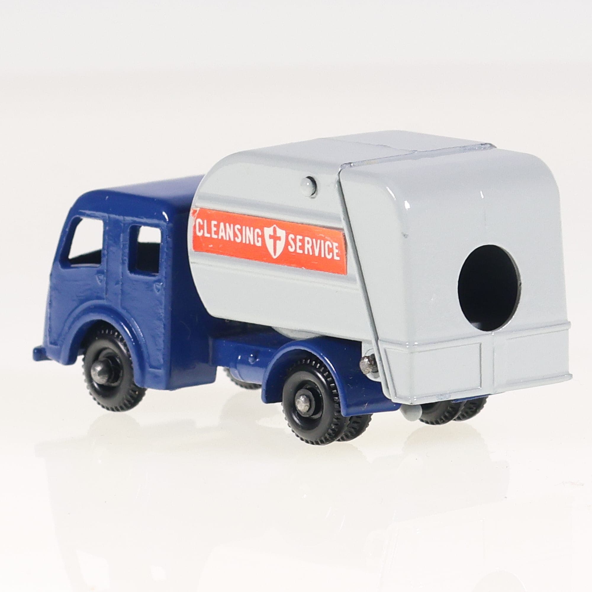 Matchbox 15 Dennis Refuse Truck Cleaning service 1/75 Bleu avec boîte — miniature 6