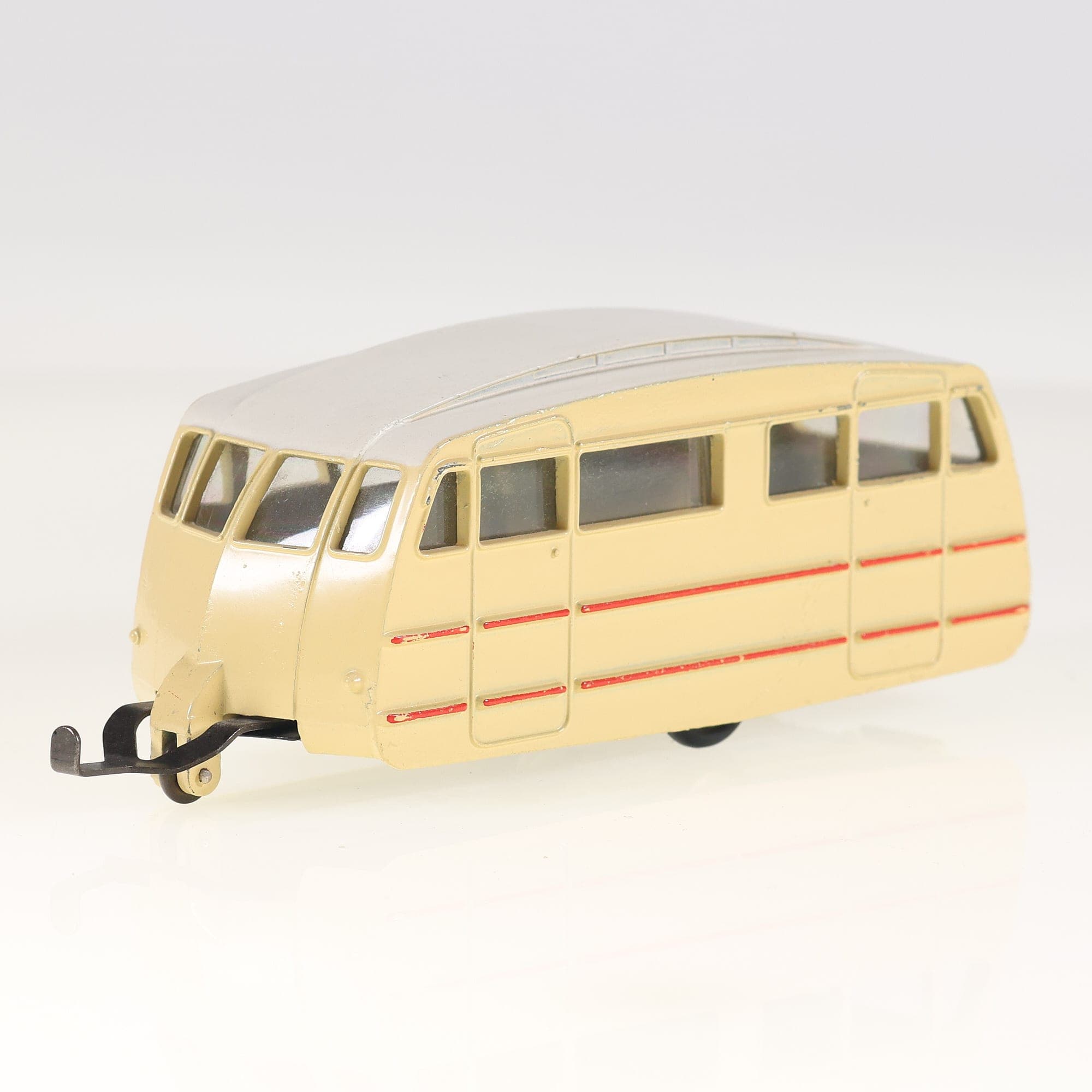 Dinky Toys 811 Caravane Caravane (avec glaces) 1/43 Crème avec boîte — miniature 13