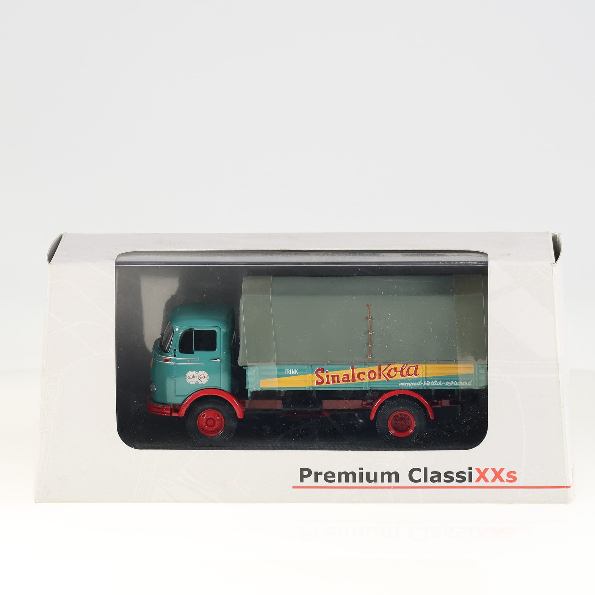 Premium ClassiXXs 12151 Mercedes-Benz LP 911 Camion Bâché Sinalco Kola 1/43 bleu