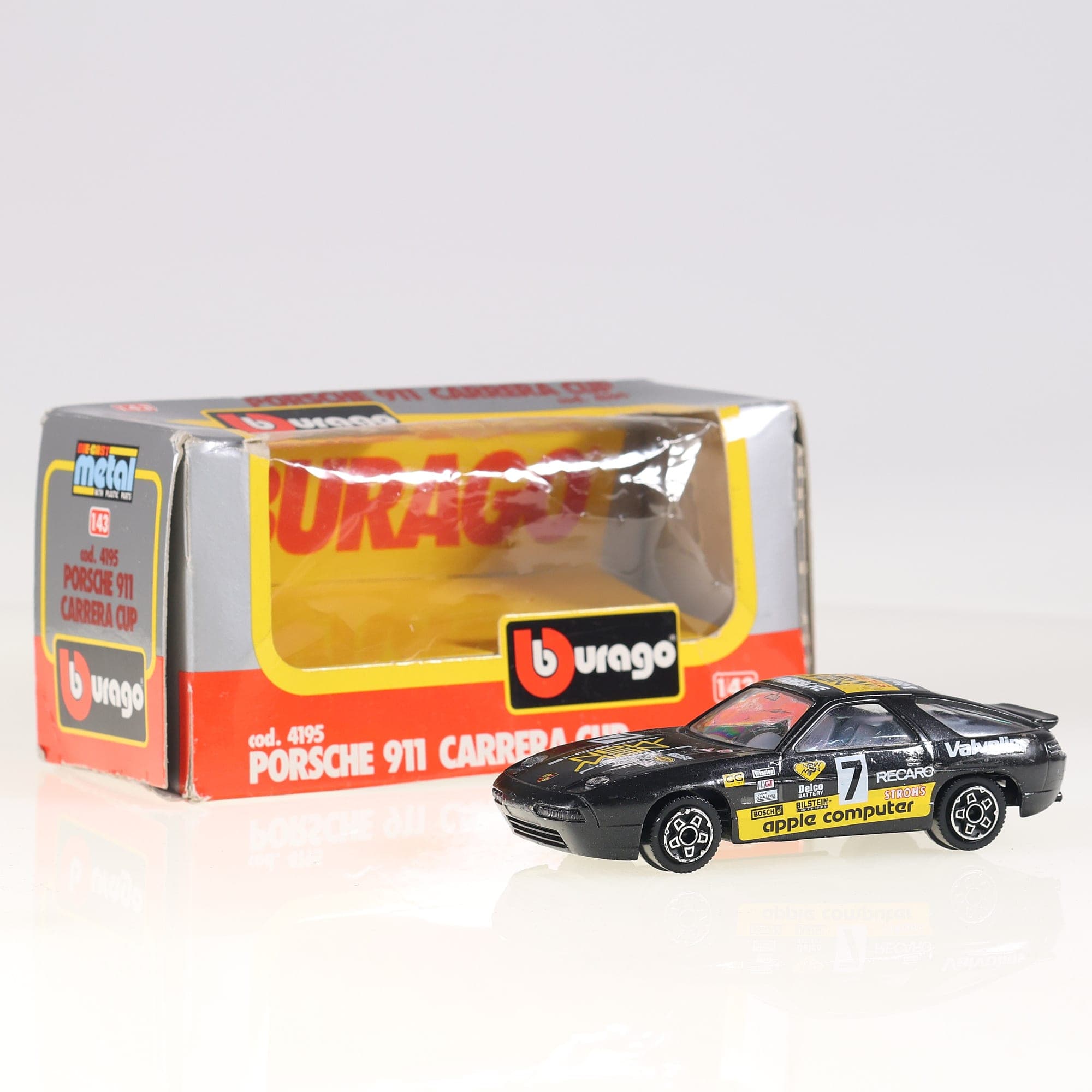 Burago 4195 Porsche 911 Carrera Cup 1/43 Noir Grade B neuf avec boîte
