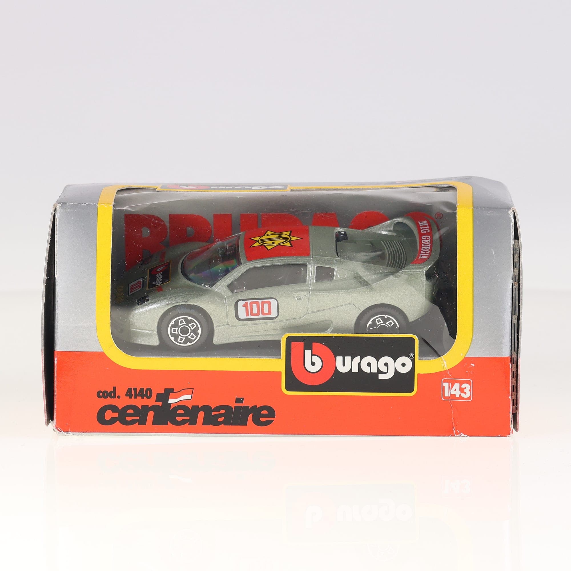 Bburago 4140 Bugatti EB 110 1/43 Gris métallisé avec boîte — miniature 3
