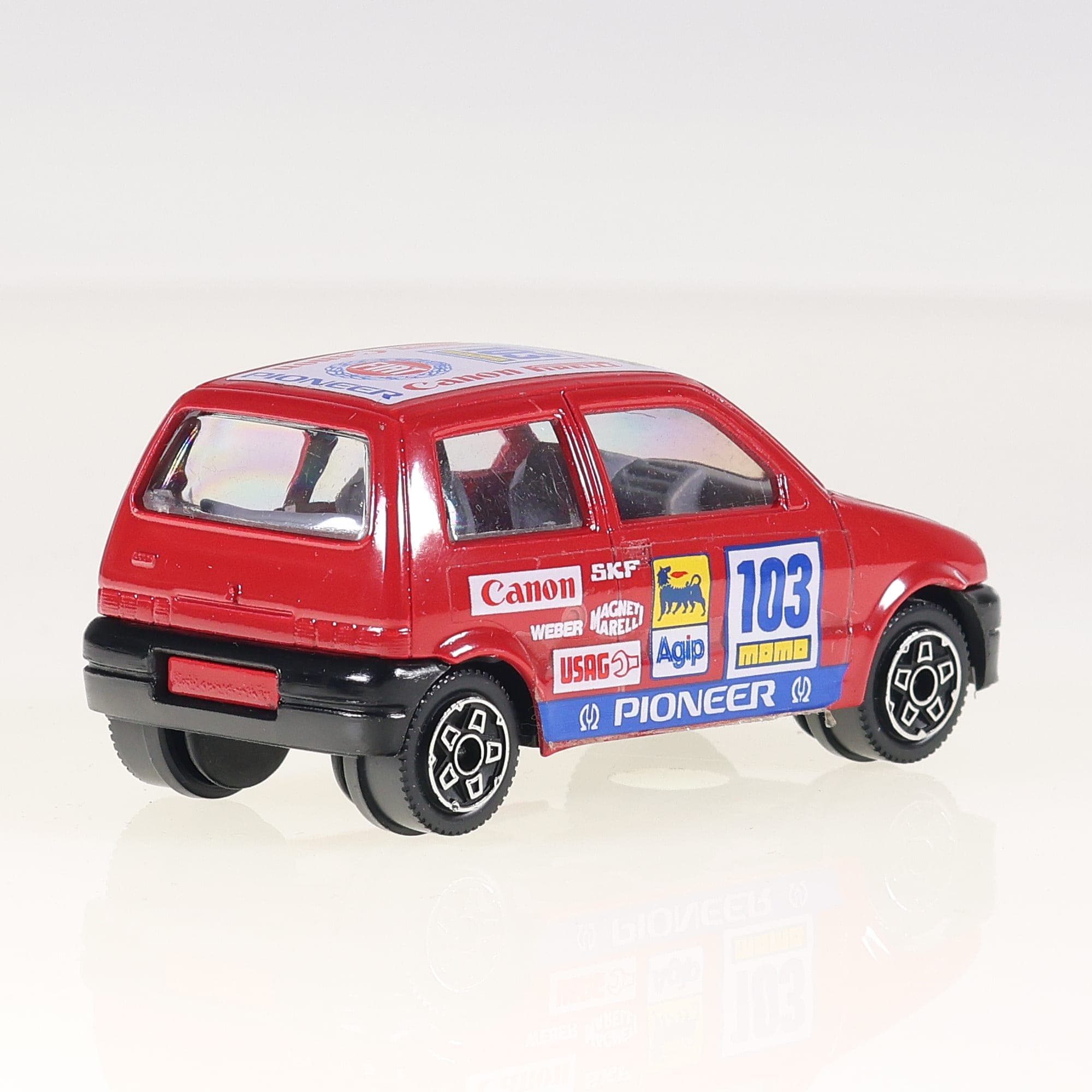 Bburago 4138 Fiat Cinquecento Rally 1/43 Rouge avec boîte — miniature 9
