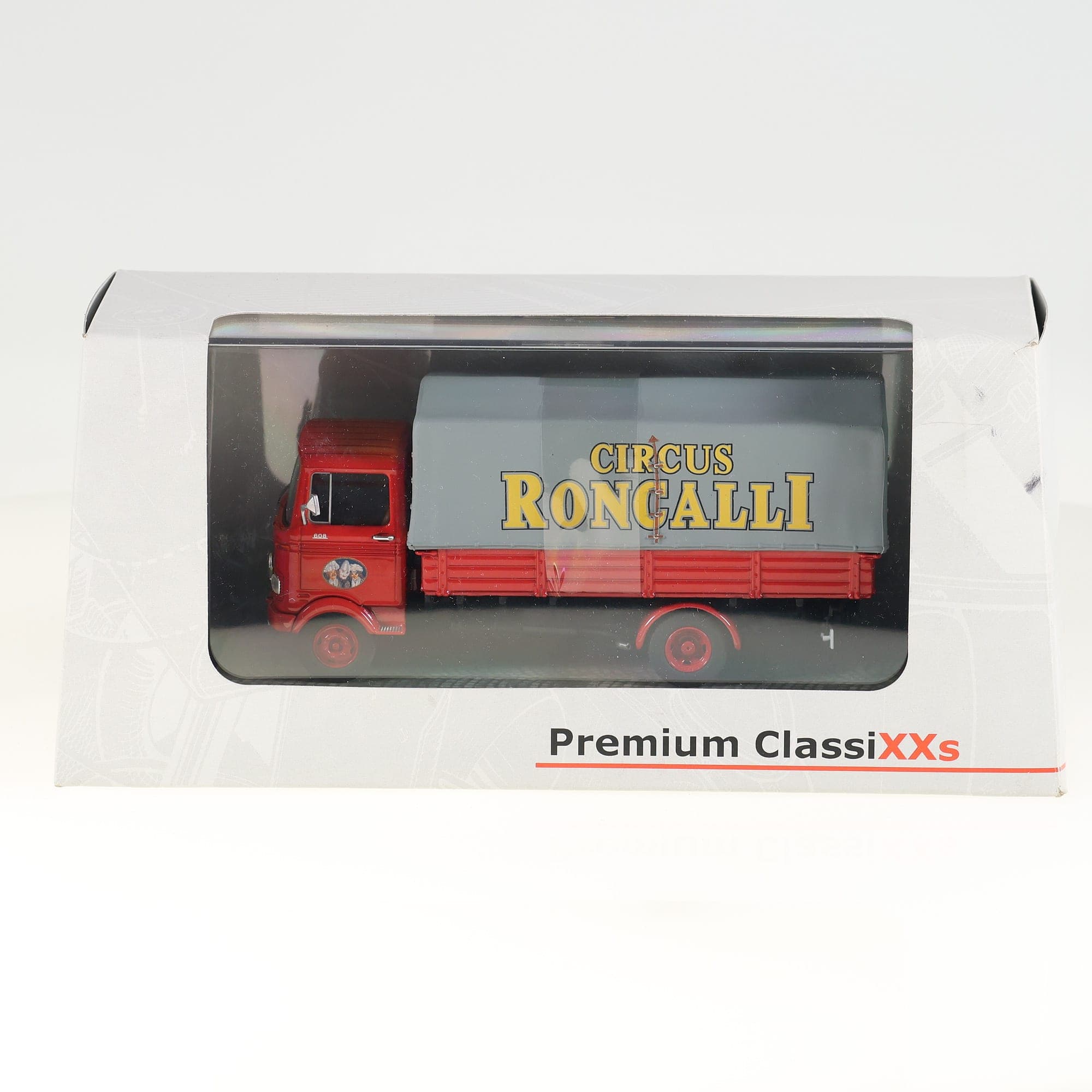 Premium ClassiXXs 12508 Mercedes-Benz LP608 Pritschenwagen Circus Roncalli 1/43