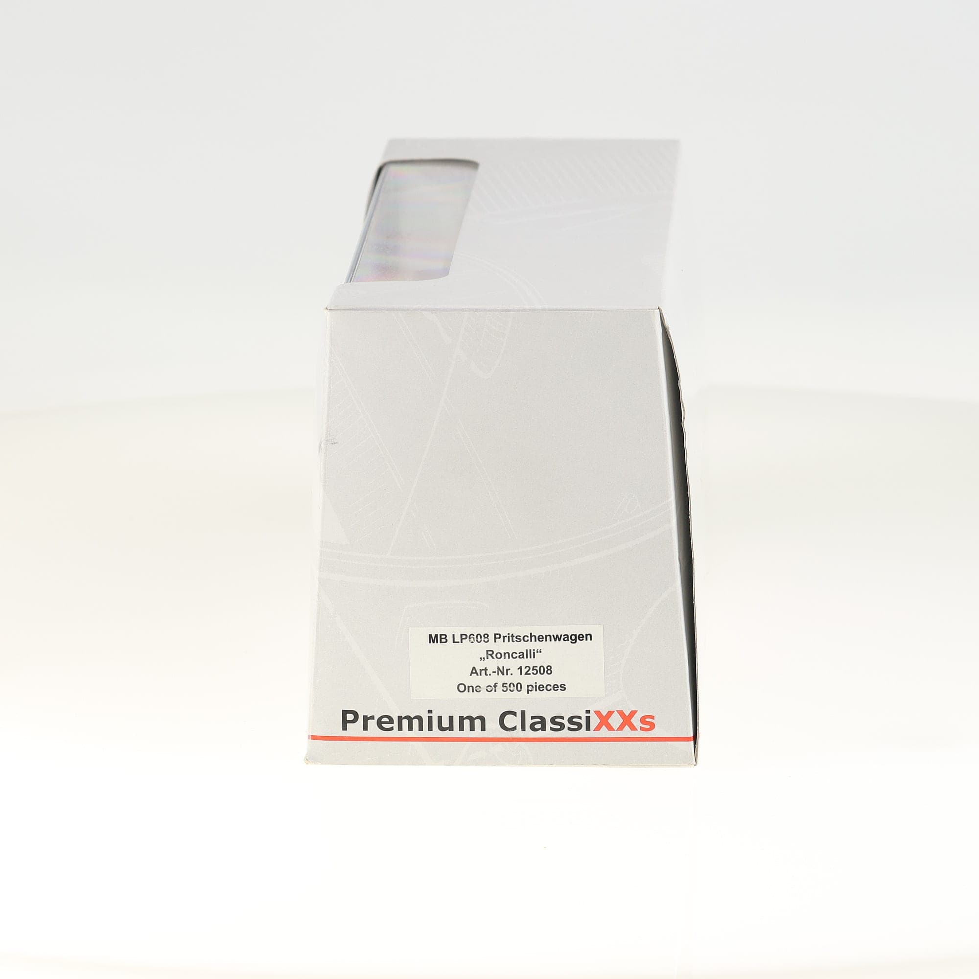 Premium ClassiXXs 12508 Mercedes-Benz LP608 Pritschenwagen Circus Roncalli 1/43 — miniature 3