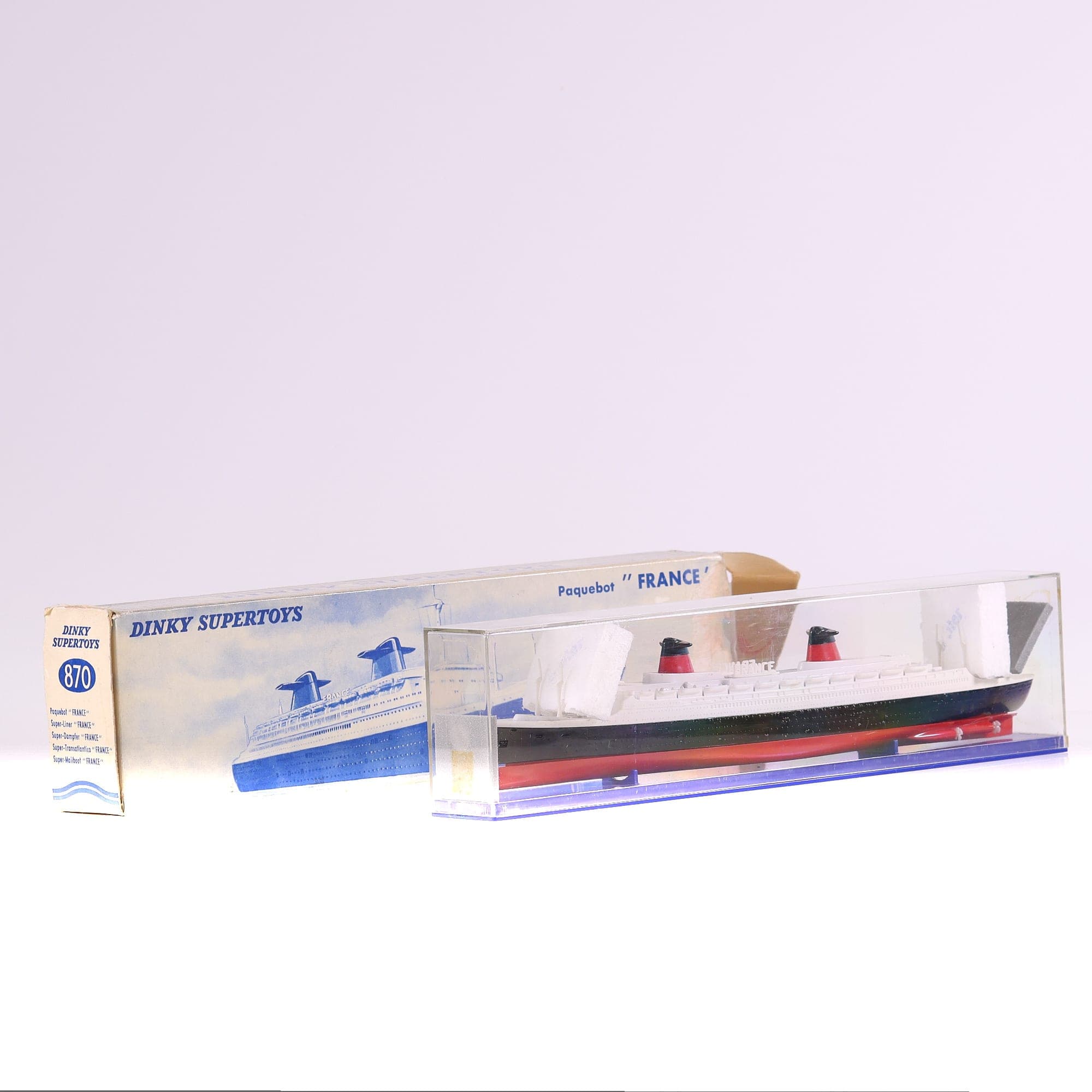 Dinky Toys 870 France Paquebot "FRANCE" 28 cm Blanc avec boîte