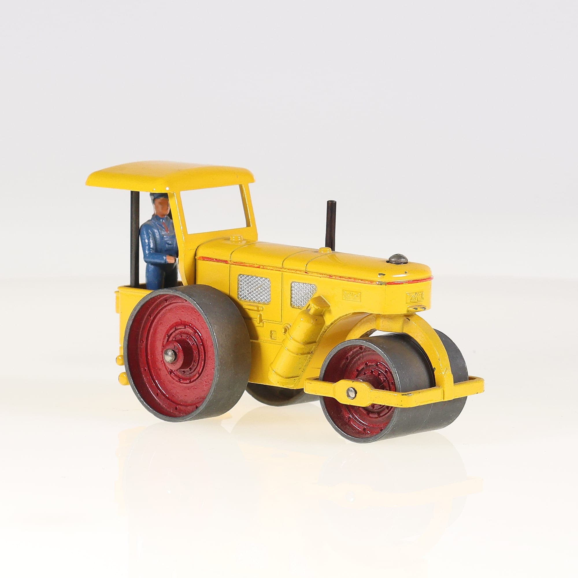Dinky Toys 90A Richier Rouleau Compresseur Richier 1/43 Jaune avec boîte — miniature 11