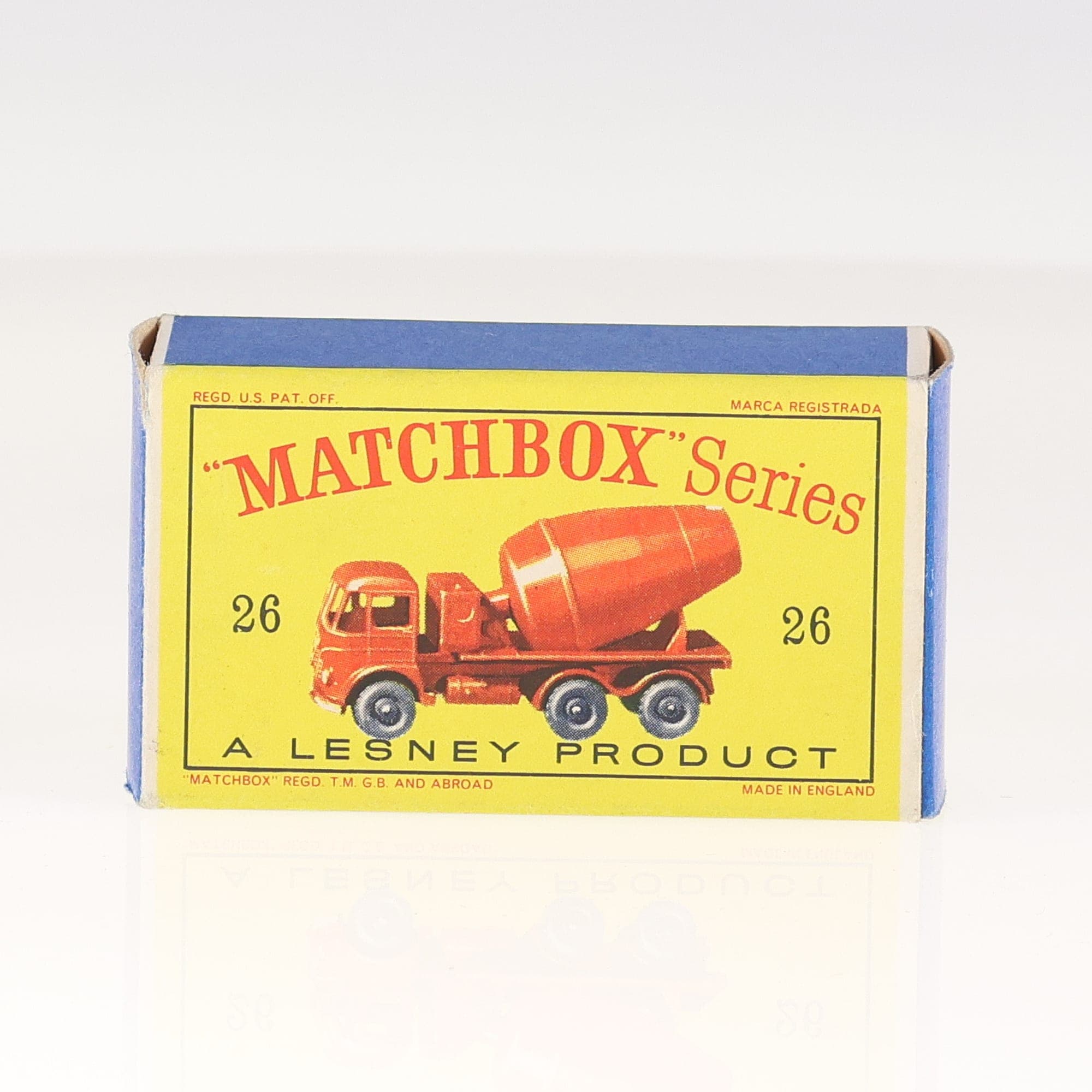 Matchbox n°26 Foden Cement Lorry 6,5 cm Orange état A avec boîte — miniature 5
