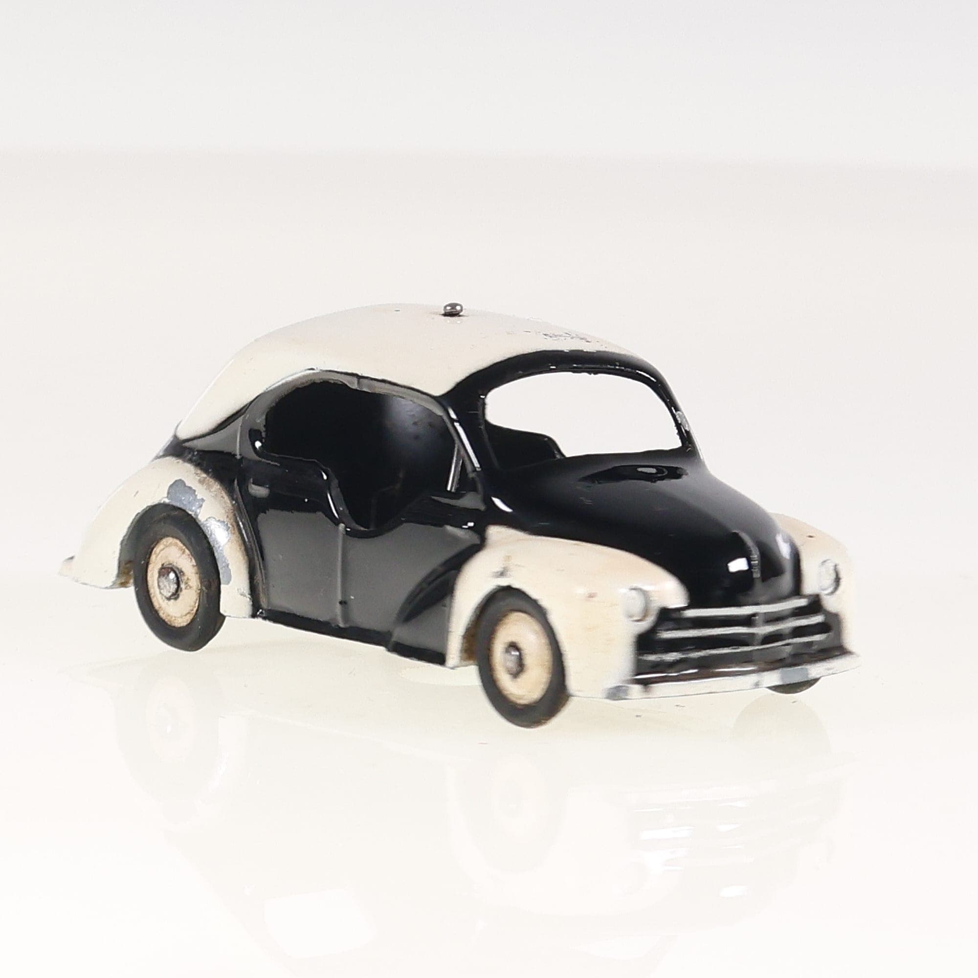 CIJ 3.49 Renault 4CV Police 1/43 Bicolore portes échancrées état B sans boîte — miniature 8