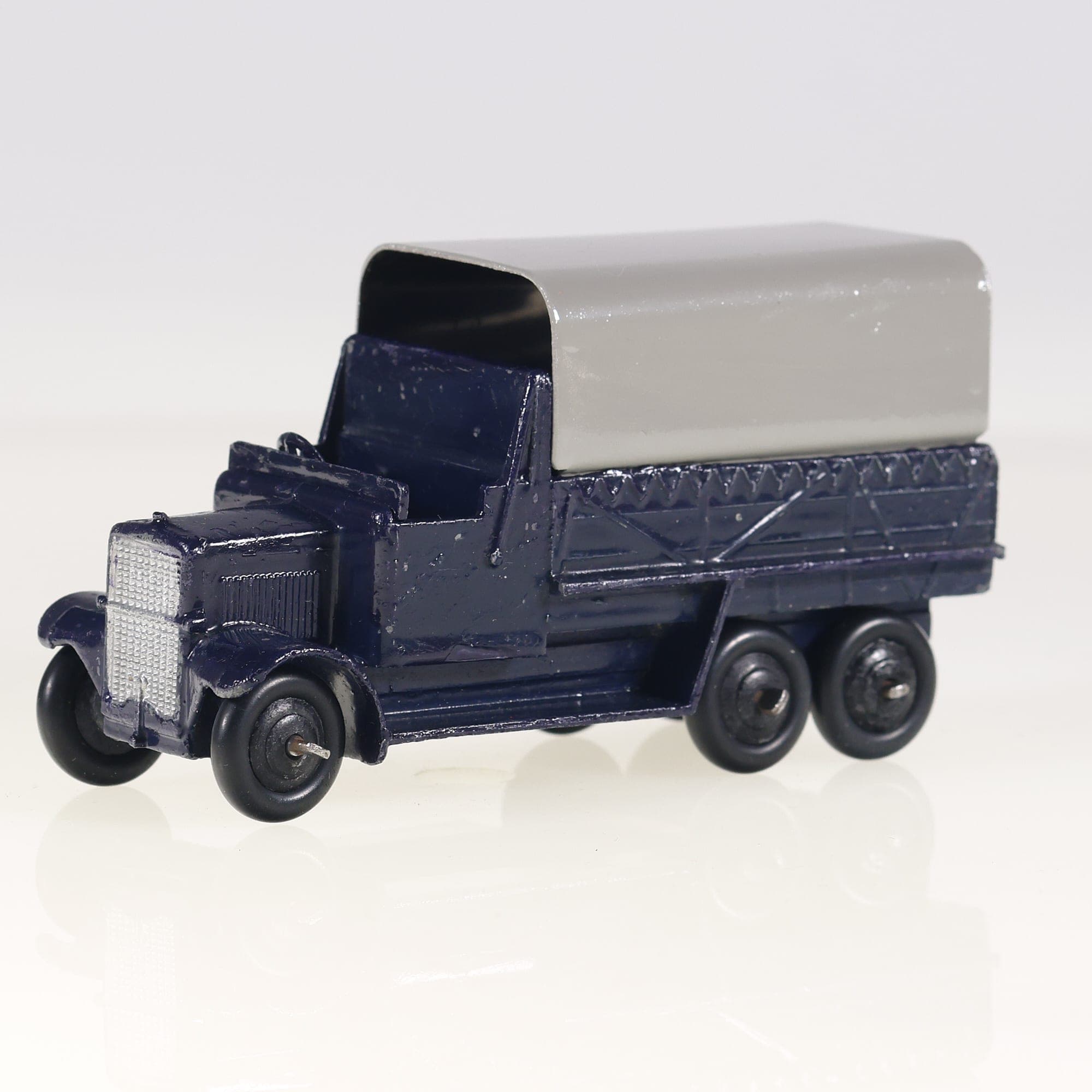 Dinky Toys GB n°25S Camion bâché 6 roues 1/43 Bleu marine état B — miniature 8