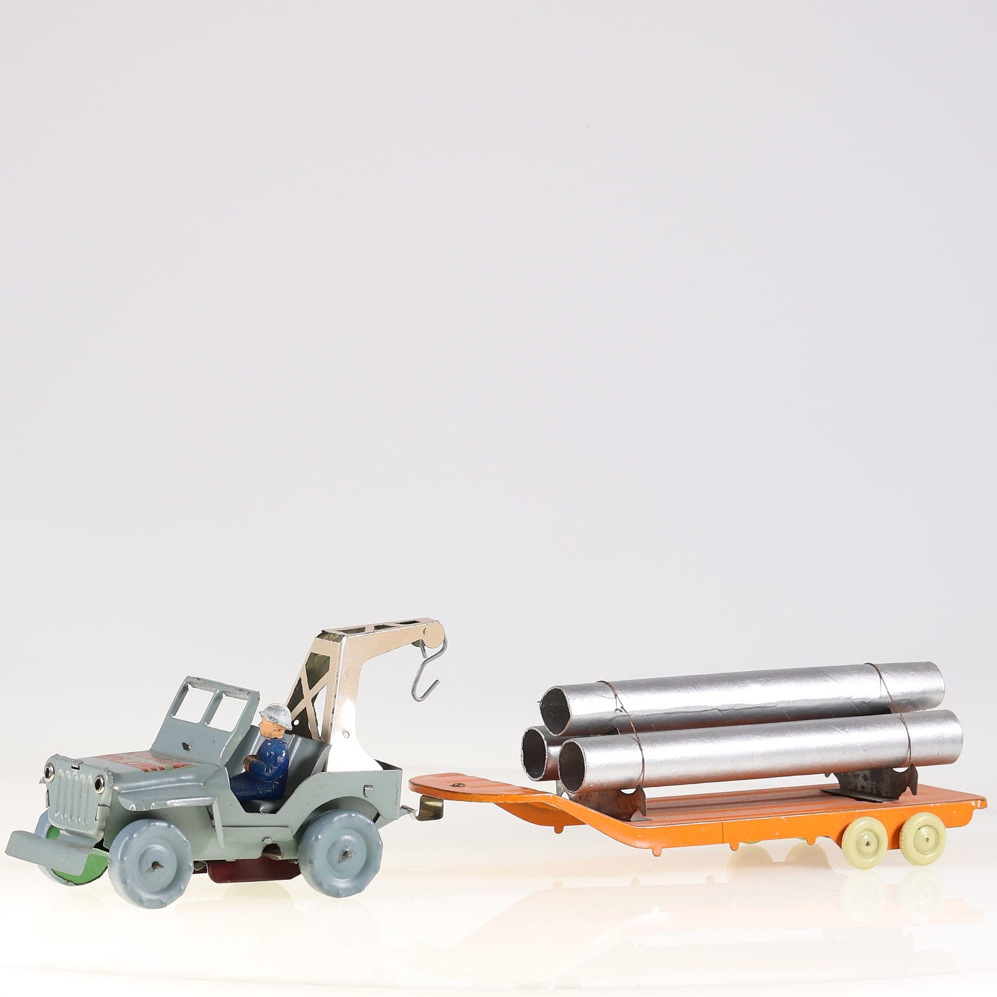 Joyax Marseille Sahara Jeep Willys Jeep grue avec remorque porte-tubes 1/32 env — photo 1