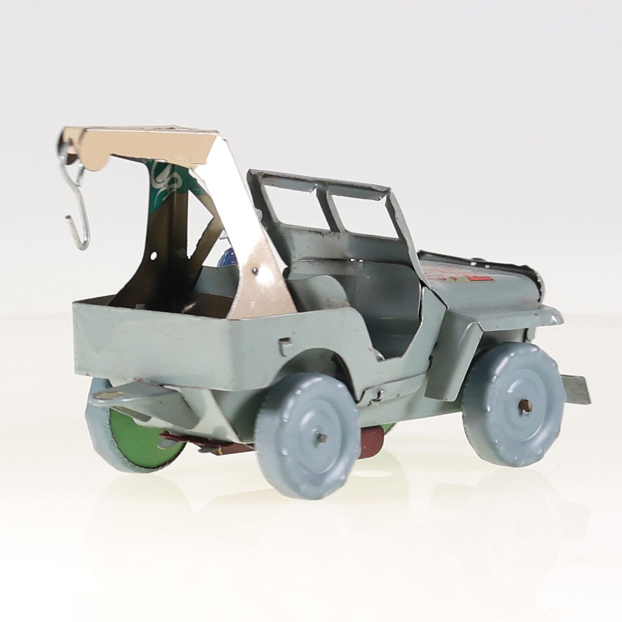 Joyax Marseille Sahara Jeep Willys Jeep grue avec remorque porte-tubes 1/32 env — miniature 10