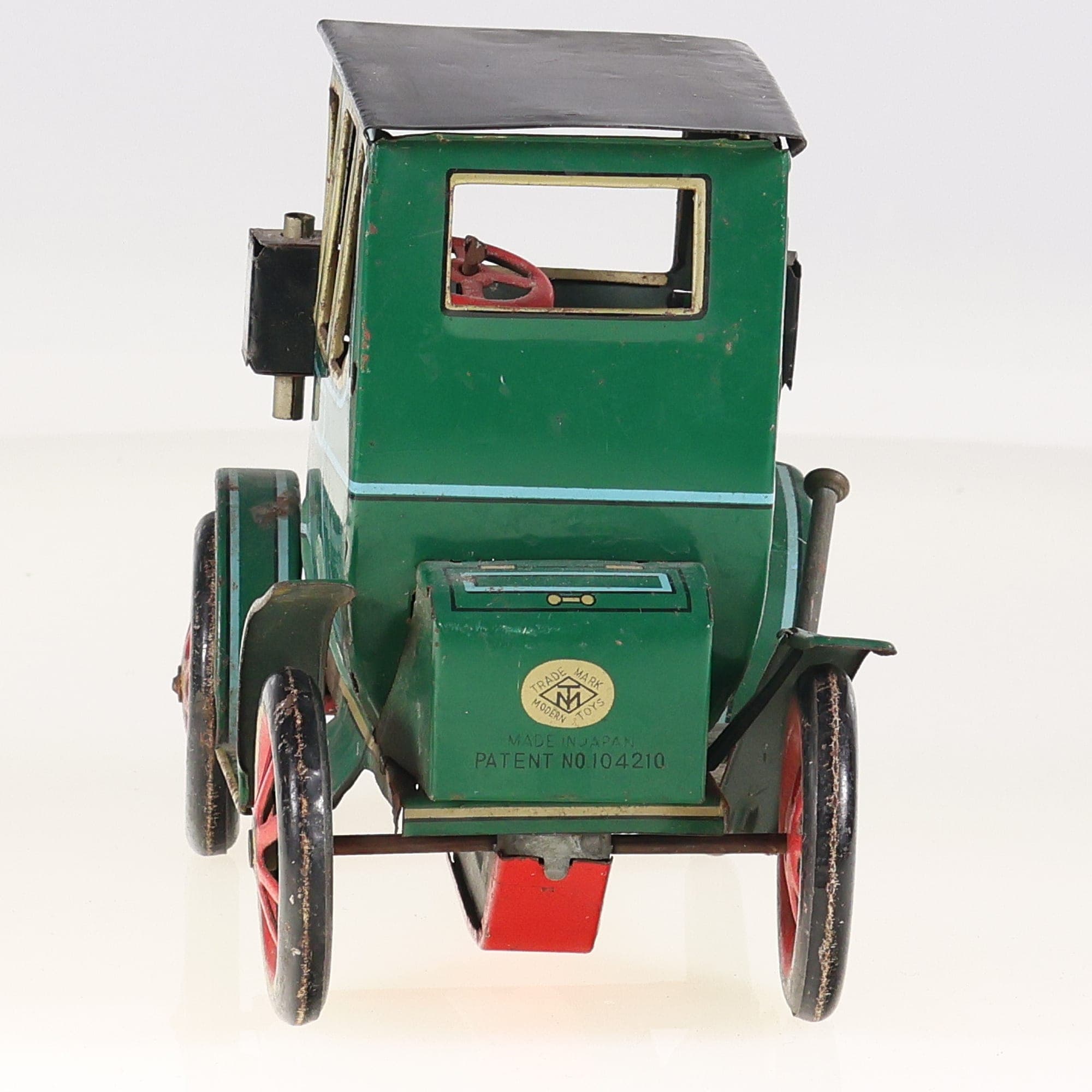 TM Japan tacot moteur à tirette 23 cm Vert et noir état B sans boîte — miniature 4