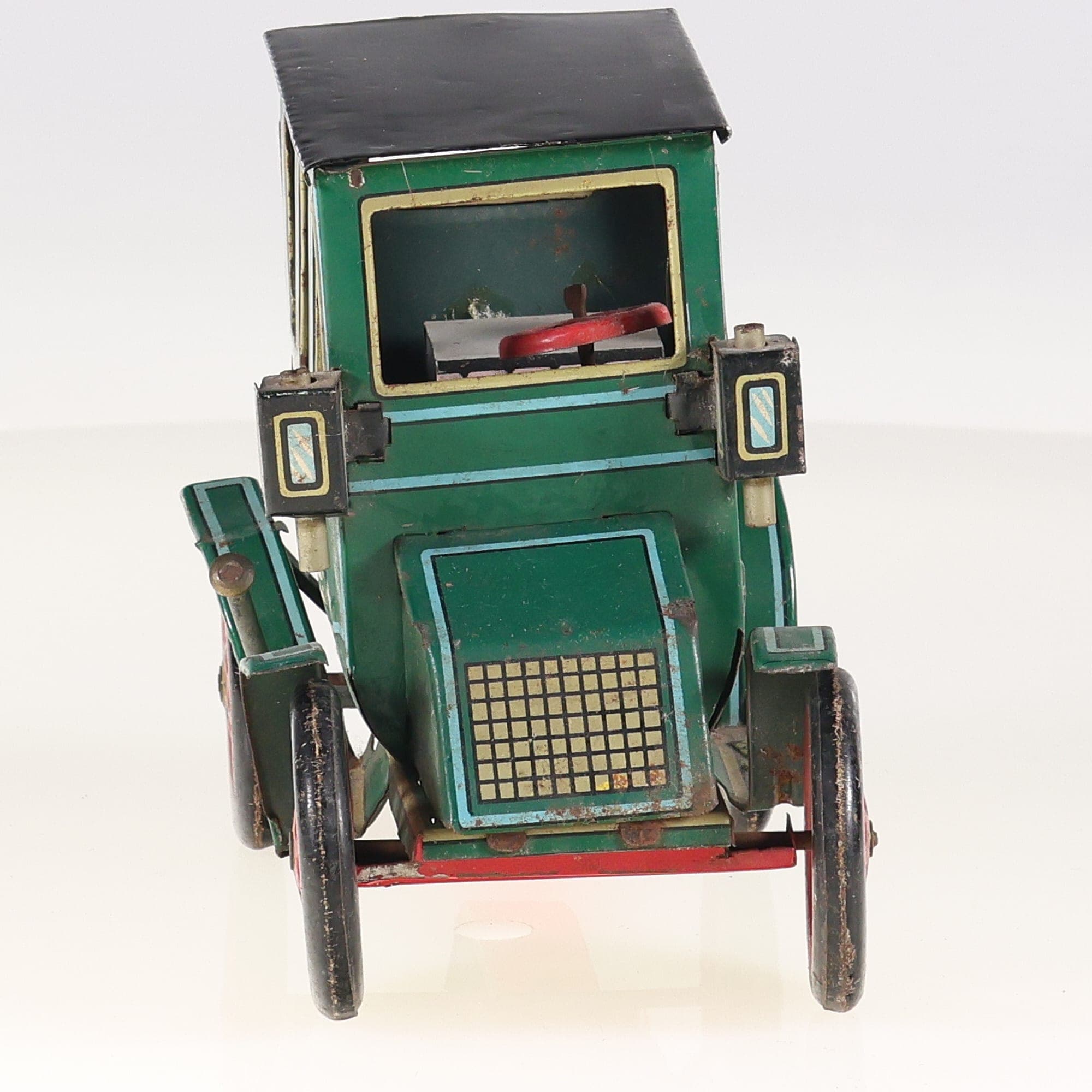 TM Japan tacot moteur à tirette 23 cm Vert et noir état B sans boîte — miniature 8