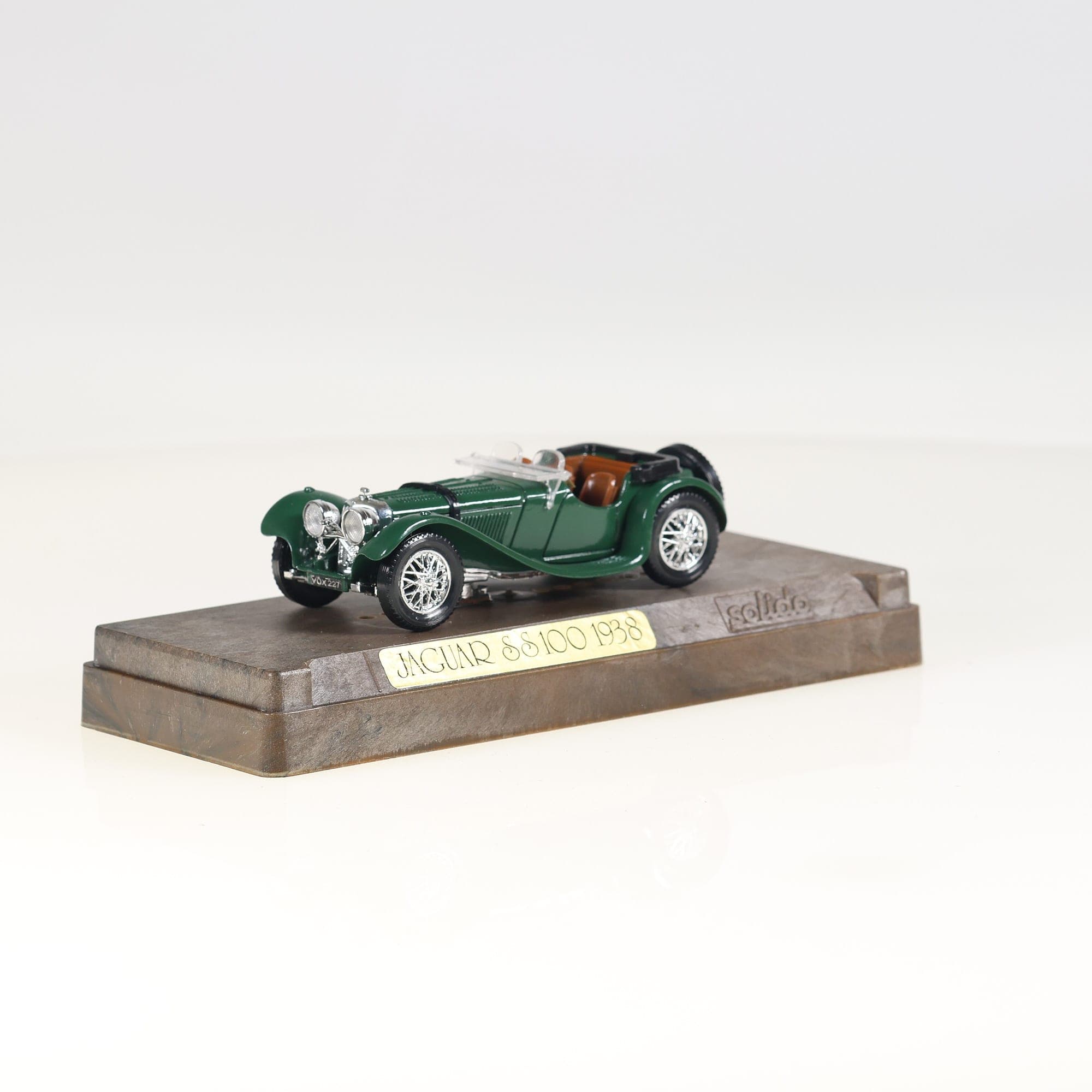 Solido 4002 Jaguar SS100 1938 1/43 verte avec boîte — miniature 8