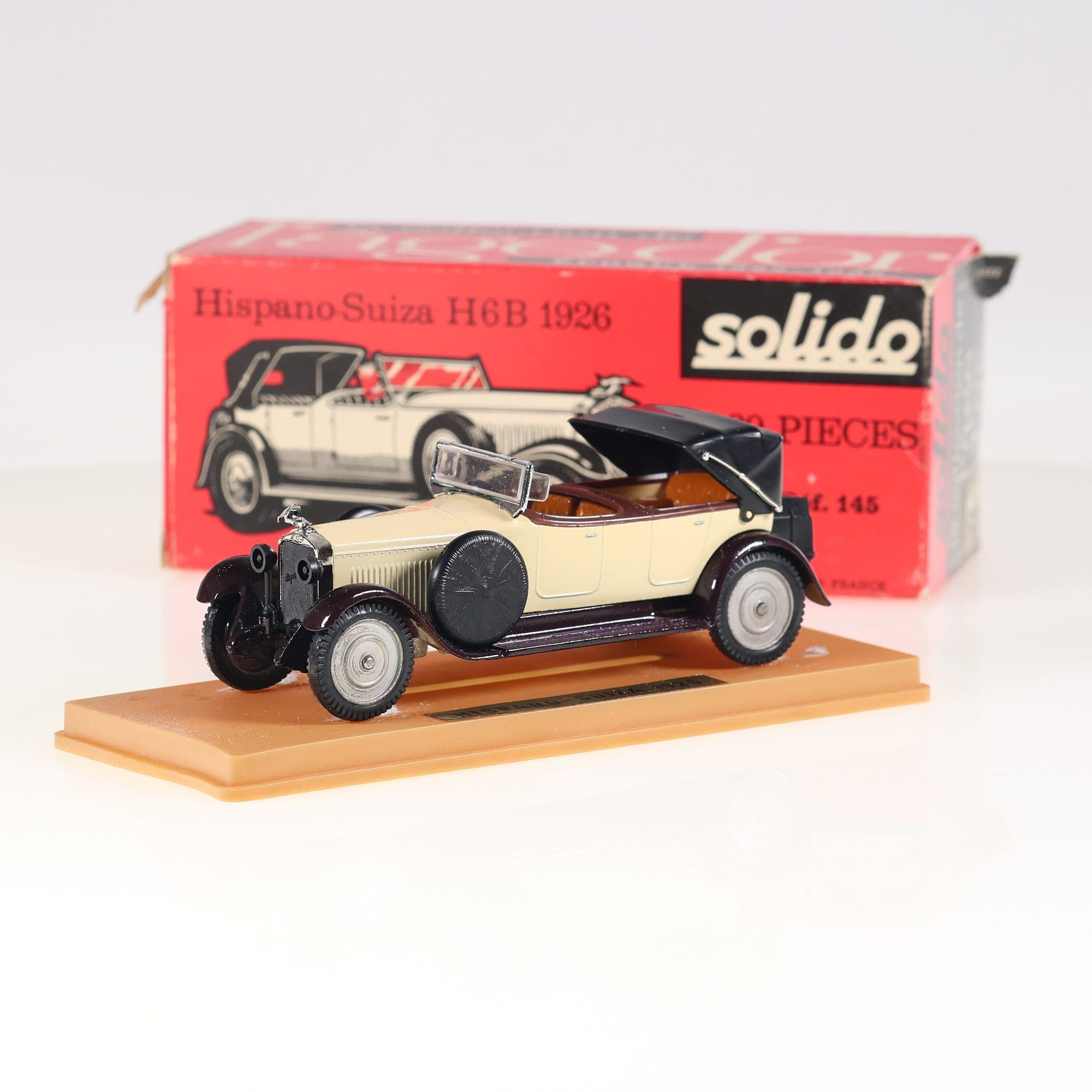 Solido 145 Hispano-Suiza H6B 1926 1/43 crème et noir Grade B avec boîte — photo 1