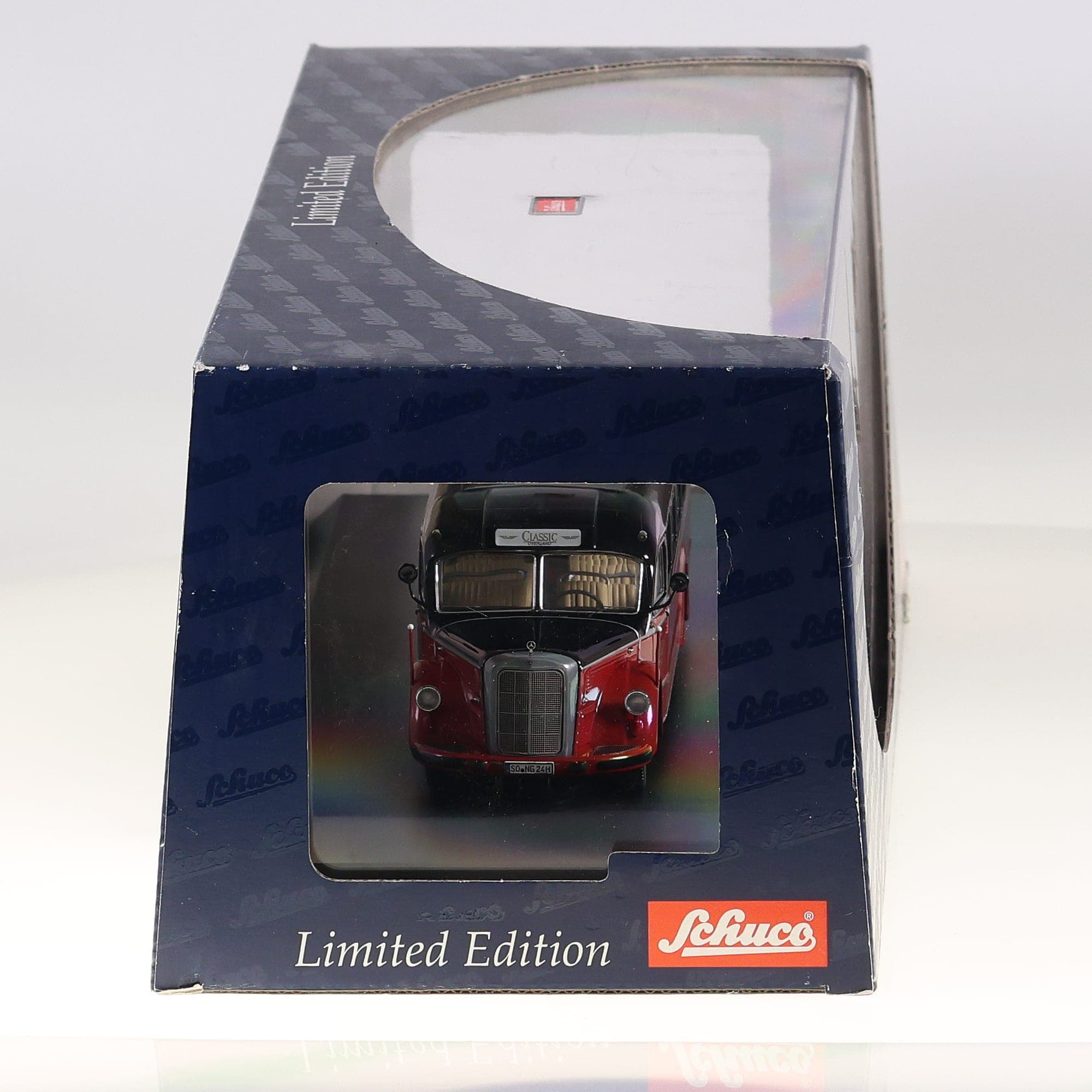 Schuco 3224 Mercedes-Benz O 6600 Classic Overland Rouge et noir avec boîte — miniature 4